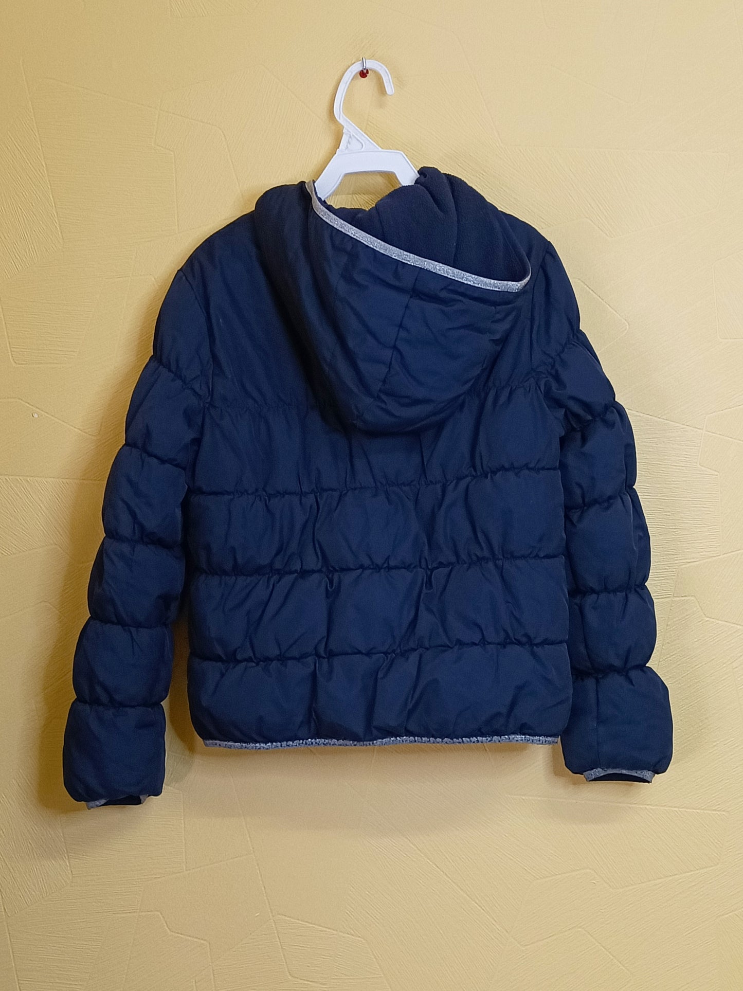 Manteau doublé à capuche Tex bleu marine Taille 9/10 Ans