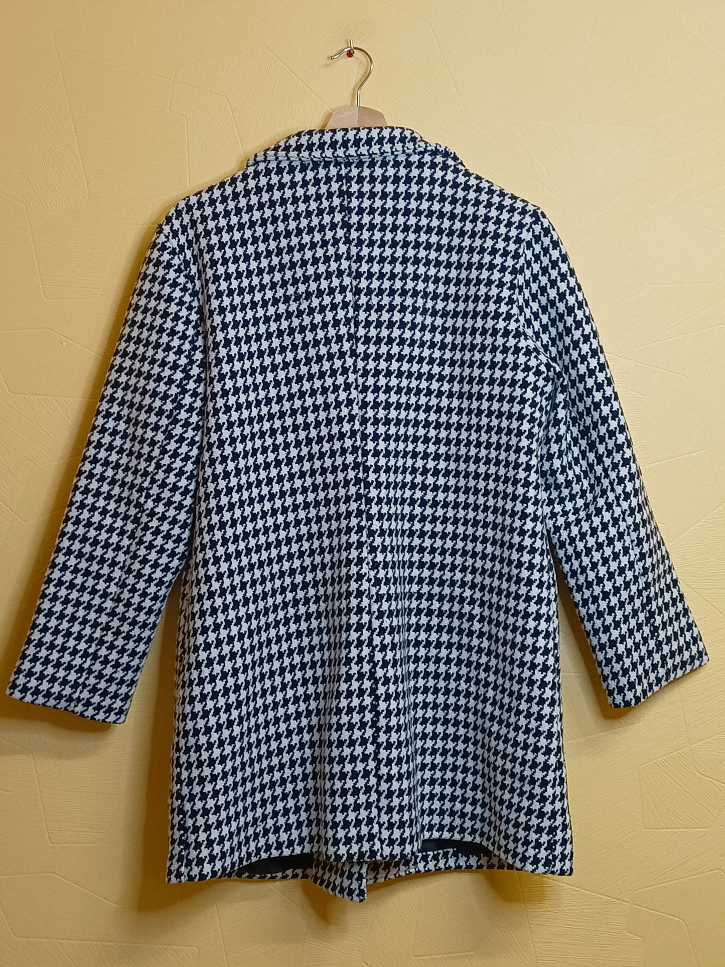 Manteau mi-long Venessa Nucci motifs "Pied de poule" Taille M/L