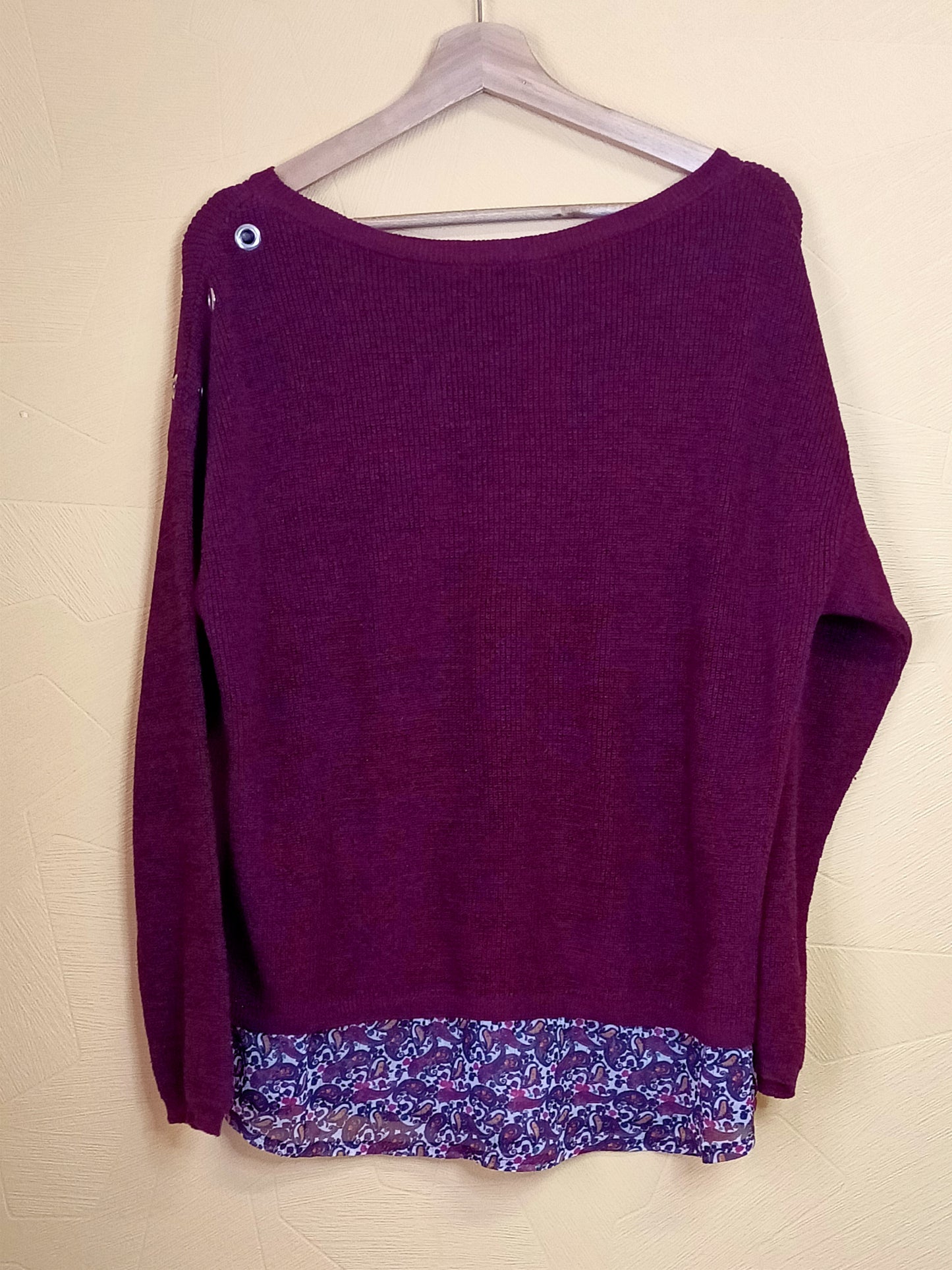 Pull fin Bréal bordeaux Taille XL