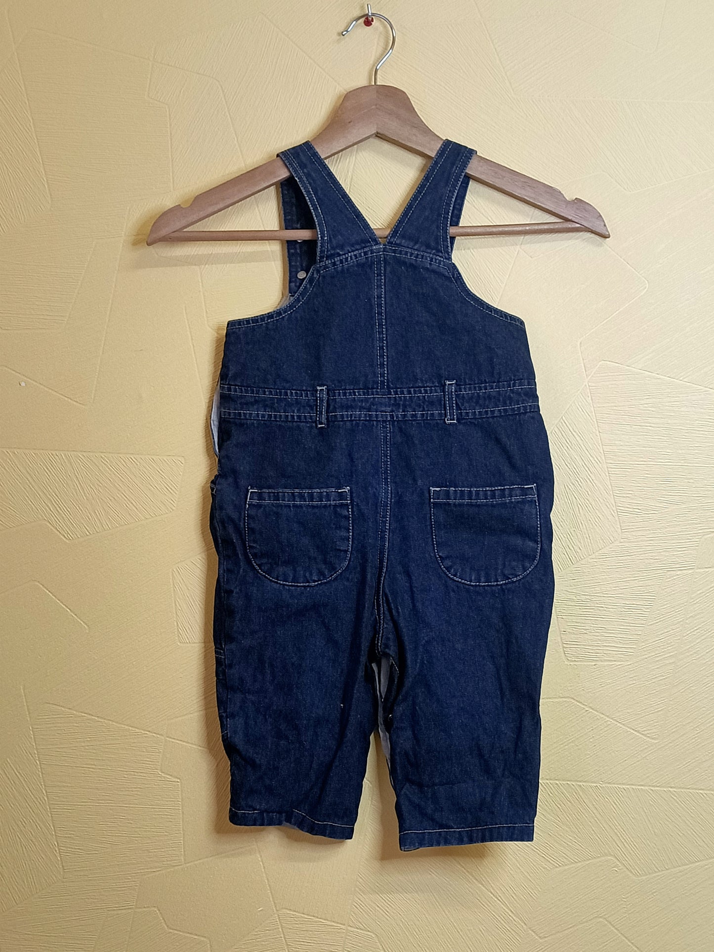 Salopette doublé en jeans Culbuto bleue marine Taille 18 Mois