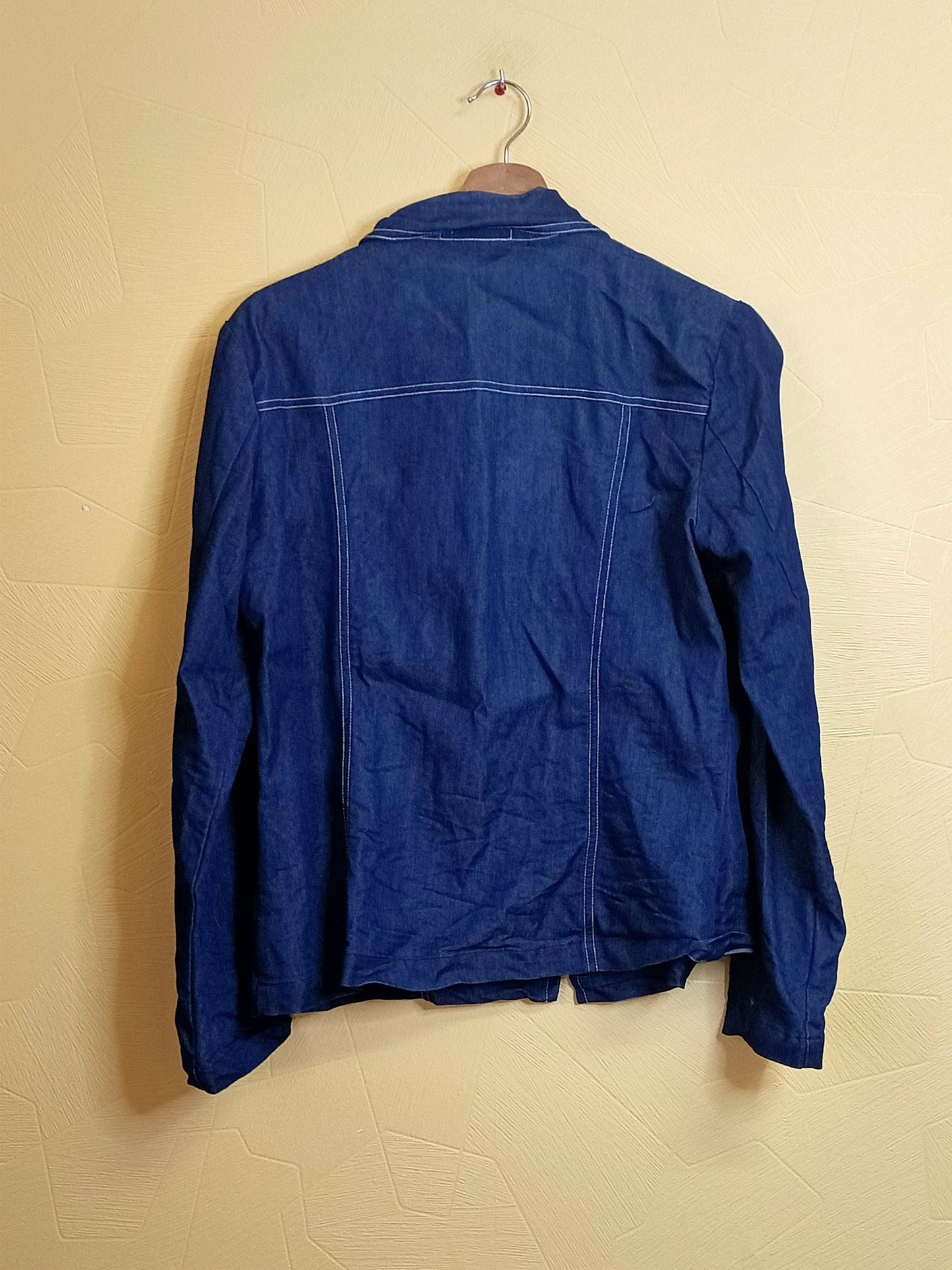Veste en jeans zippée Les Impeccables bleue Taille 42
