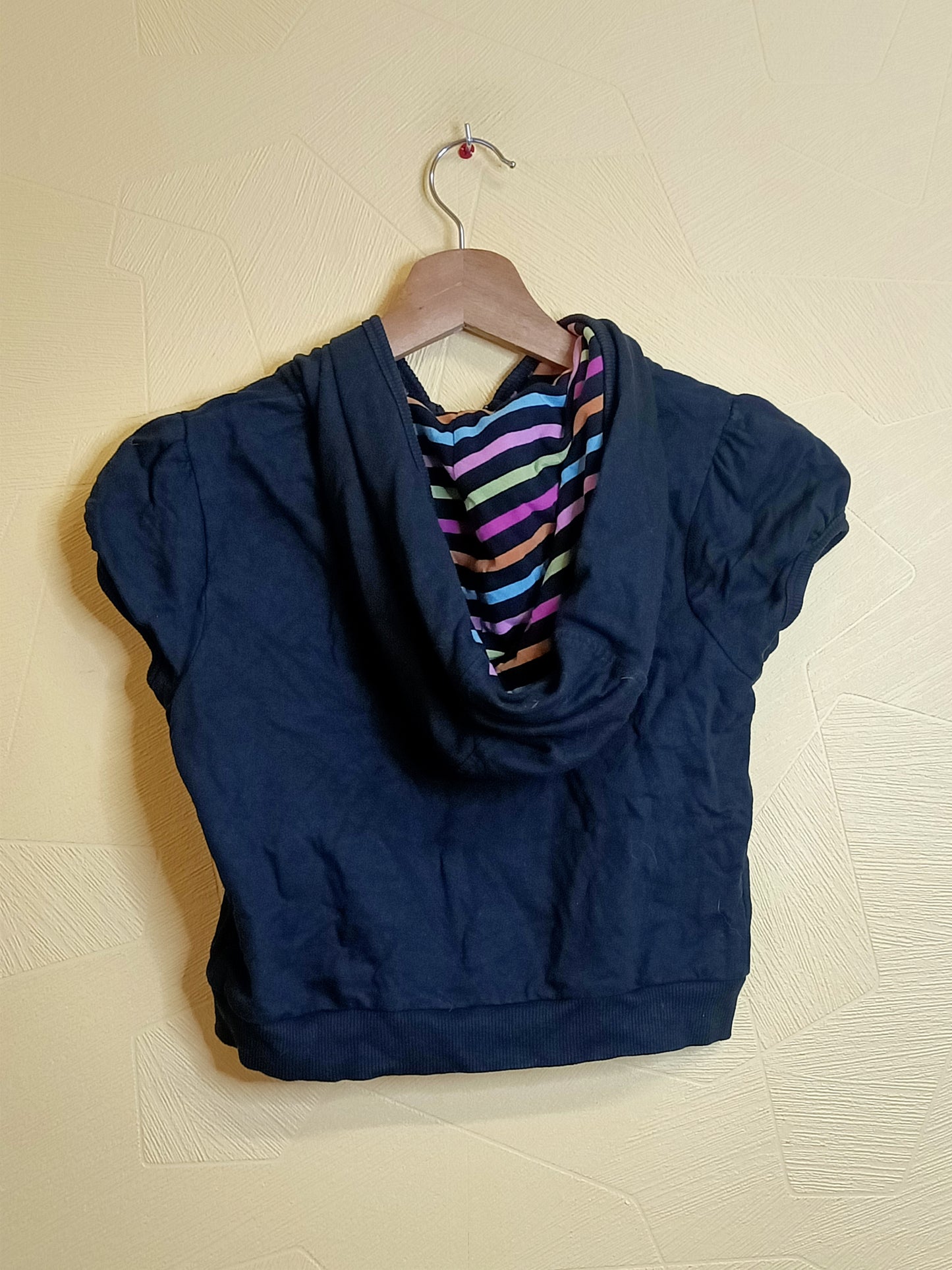 Sweat zippé manches courtes avec capuche Orchestra noir Taille 12 Ans