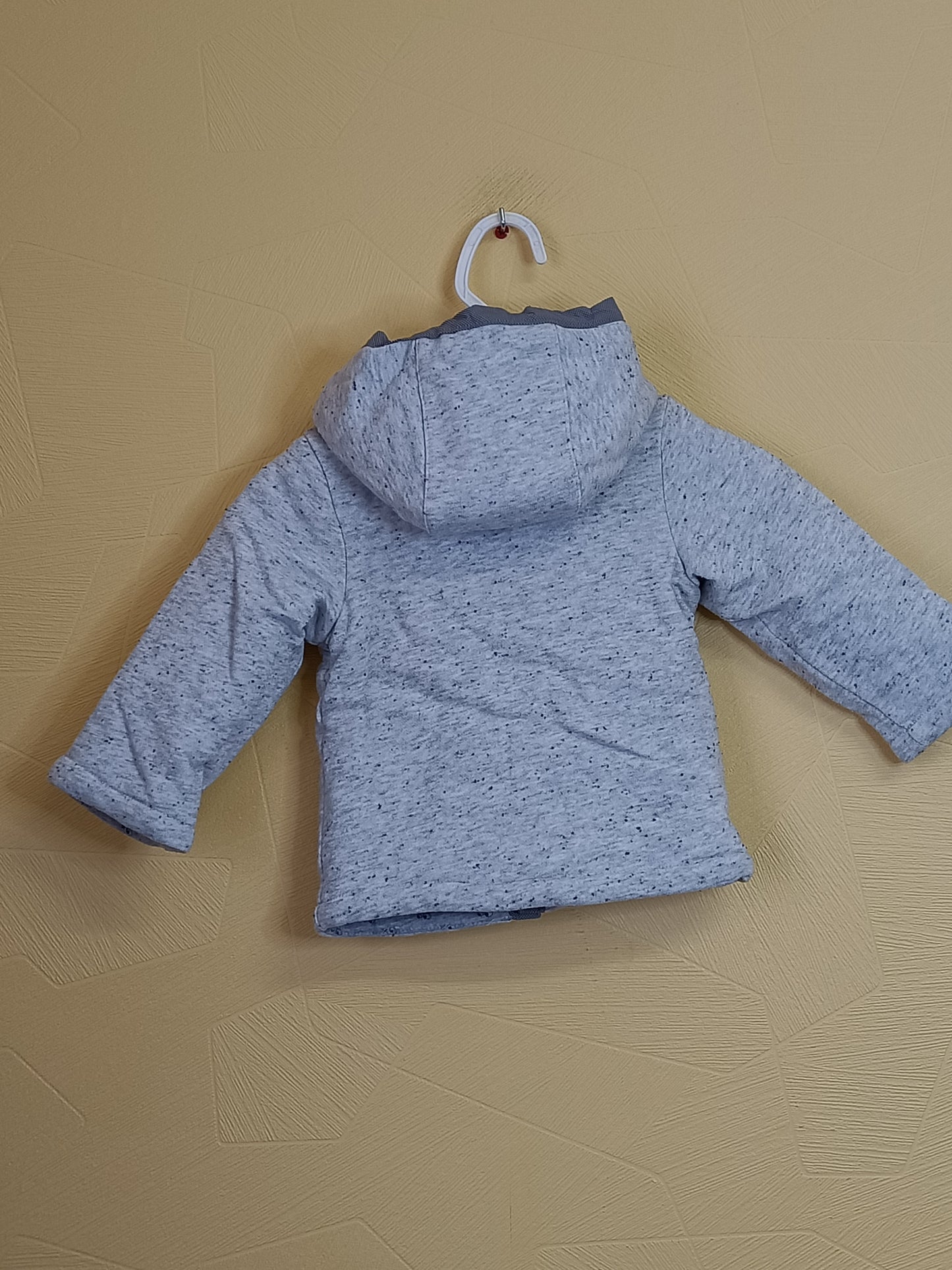 Veste doublée Orchestra grise chinée avec broderie Taille 12 Mois