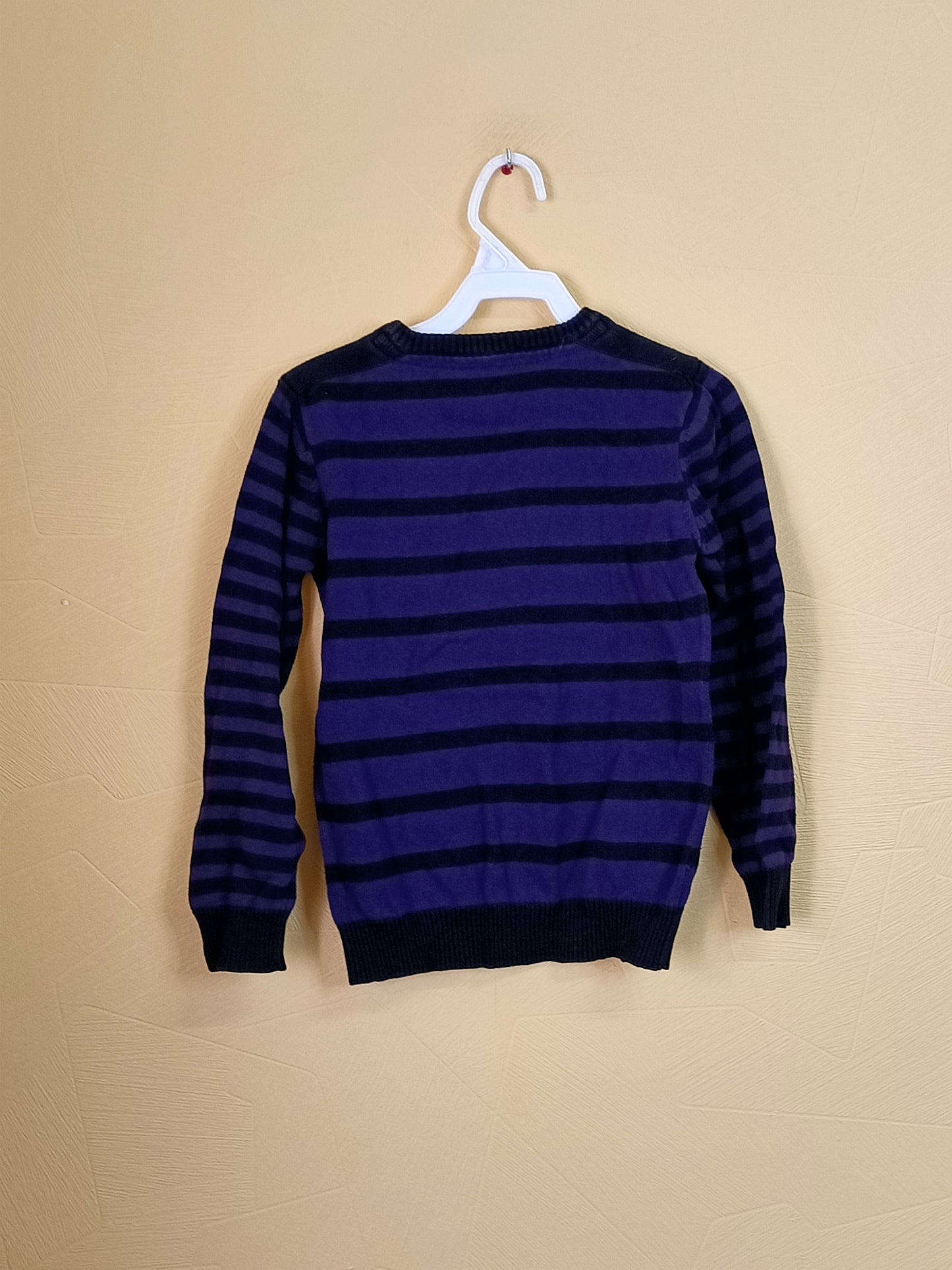 Pull Gémo Kids rayé violet et noir Taille 8 Ans