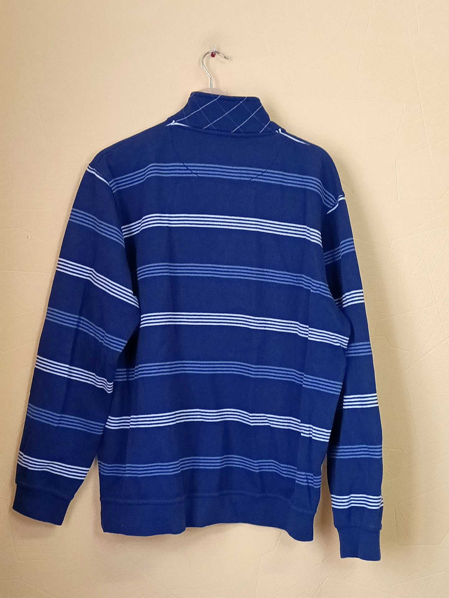 Pull col camionneur Ethnic Blue rayé bleu Taille XXL