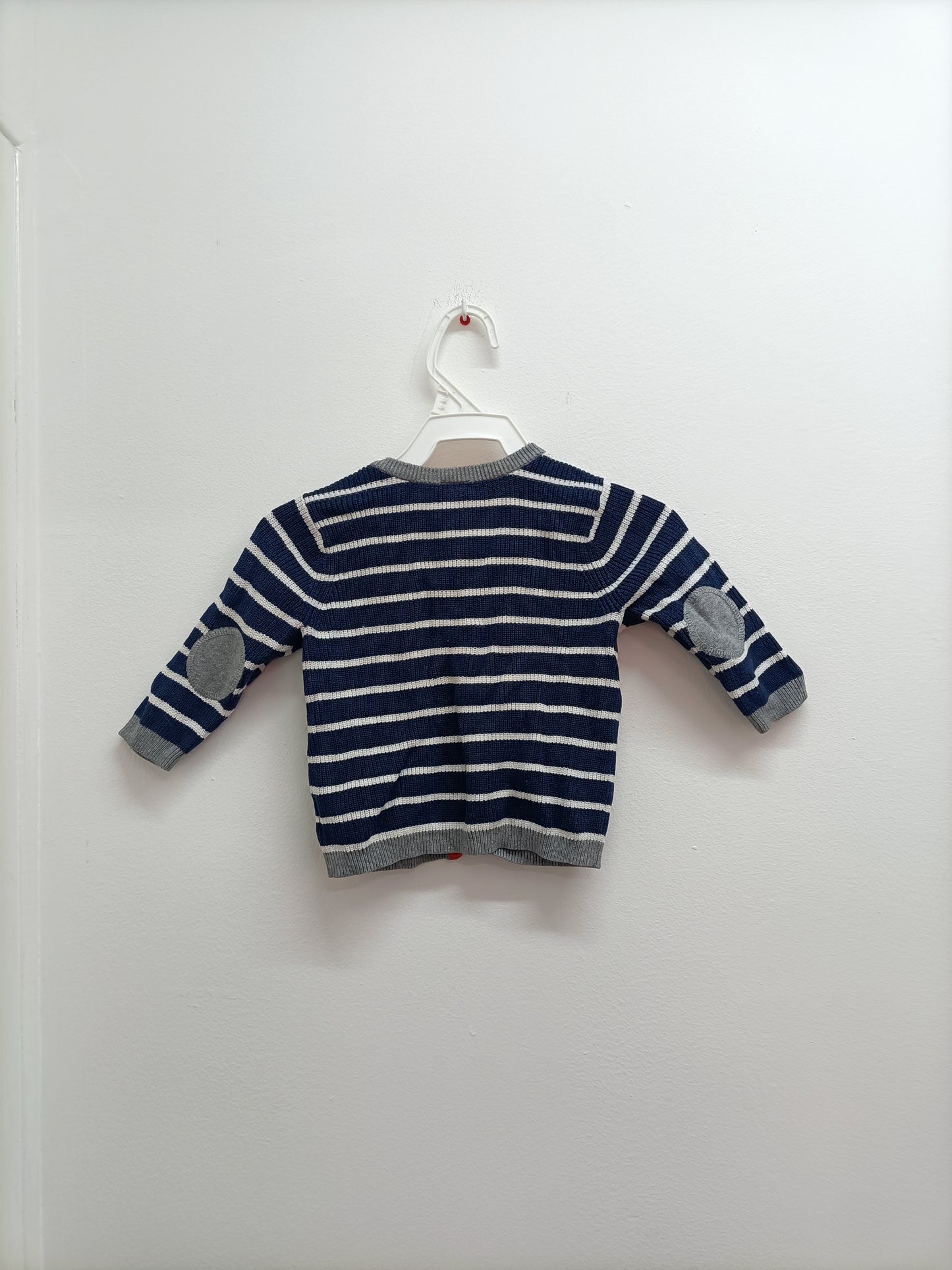 Gilet H&M rayé marine et blanc Taille 4/6 Mois