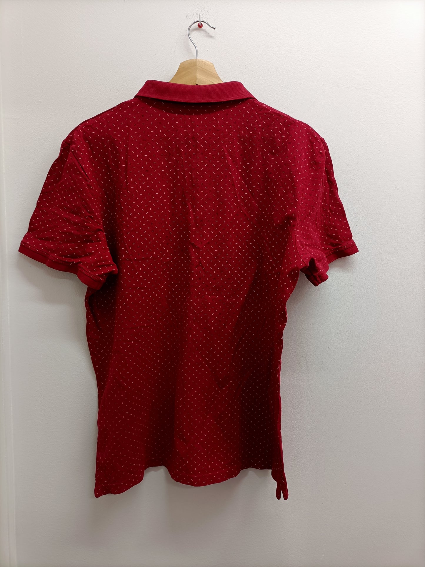 Polo manches courtes Gémo rouge à motifs Taille XL