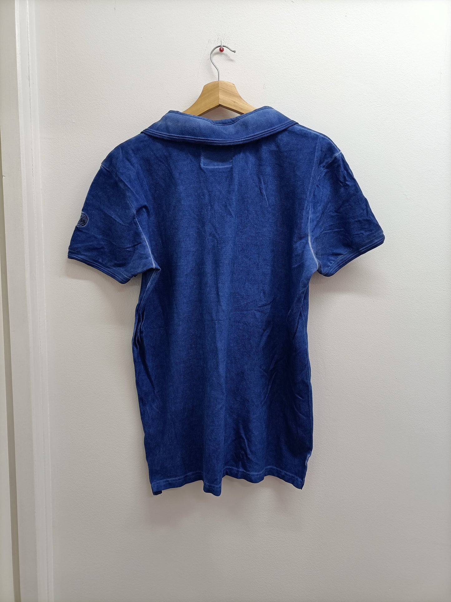 Polo Jean Pascale bleu effet délavé Taille M