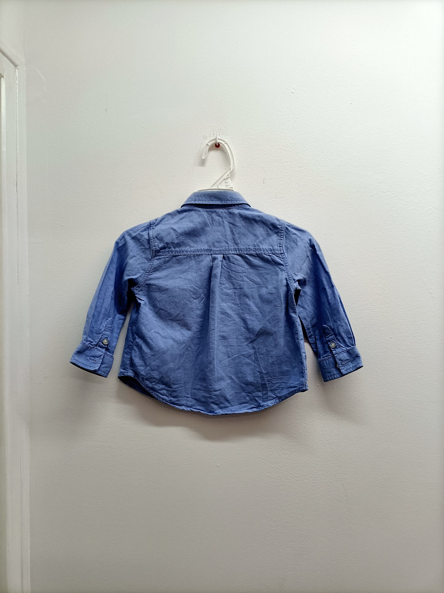 Chemise manches longues Kiabi bleue Taille 24 Mois