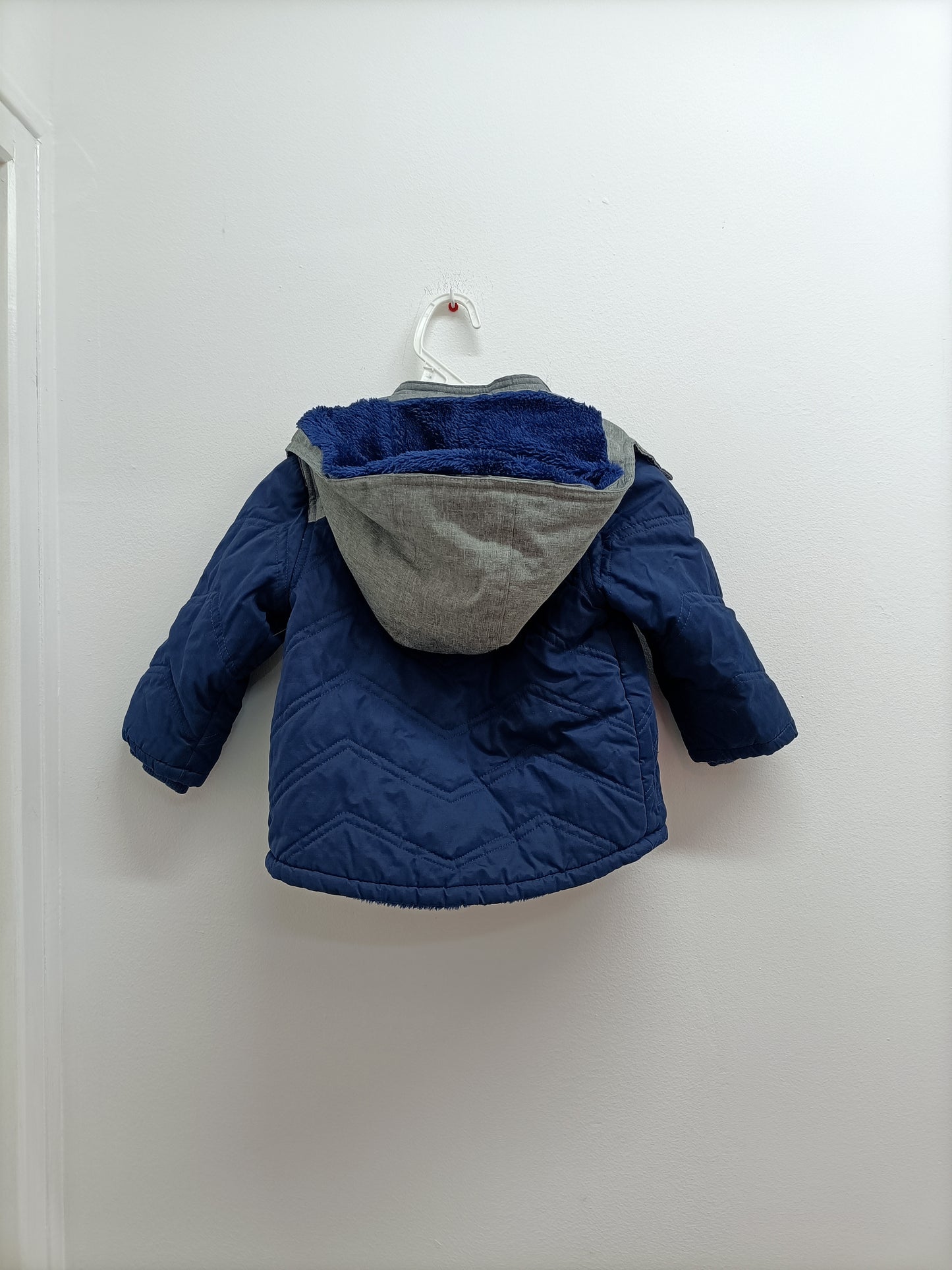 Manteau doublé à capuche Batman bleu marine et gris Taille 18 Mois