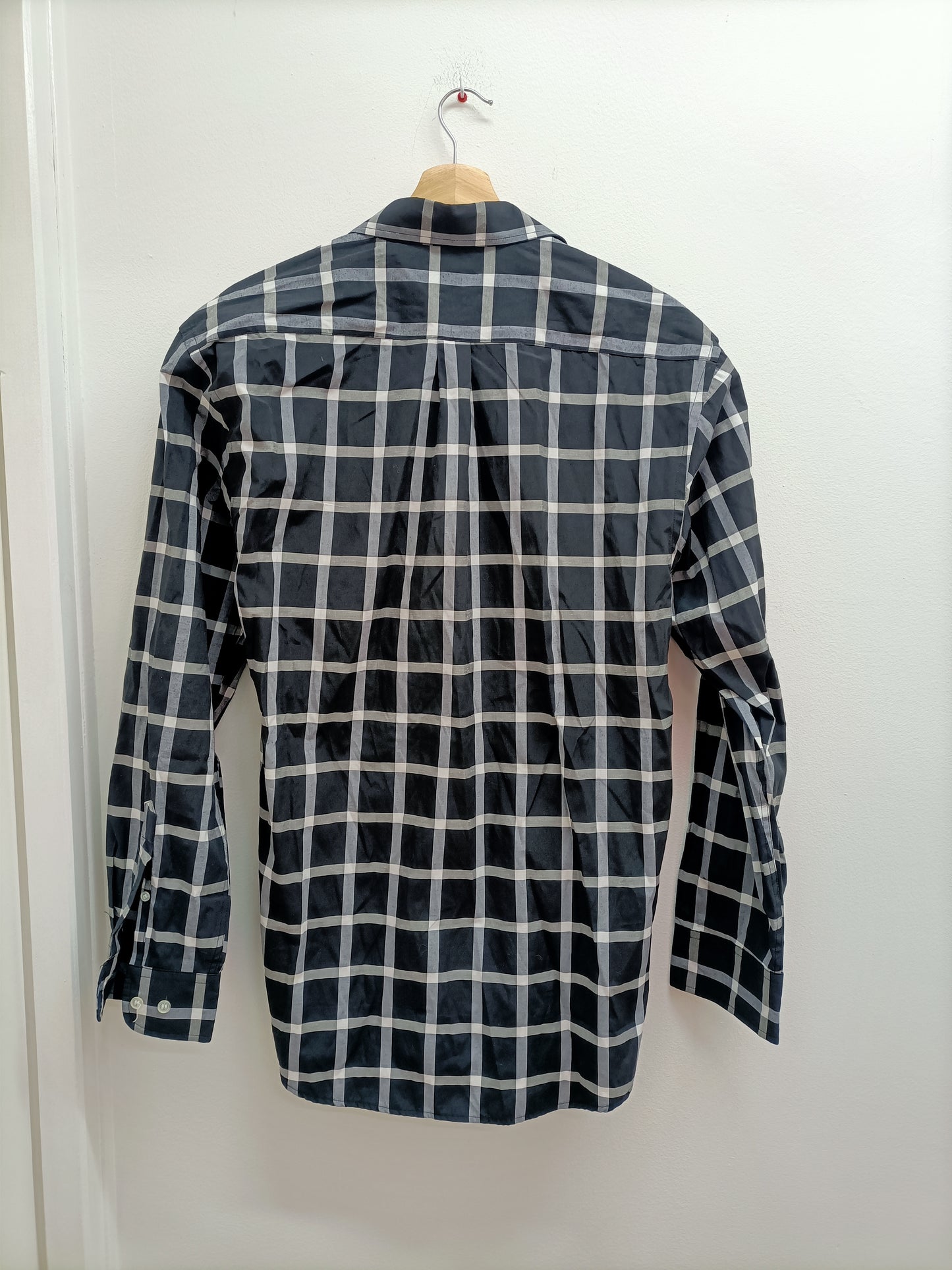 Chemise Jean Blue à carreaux noirs et blancs Taille XL