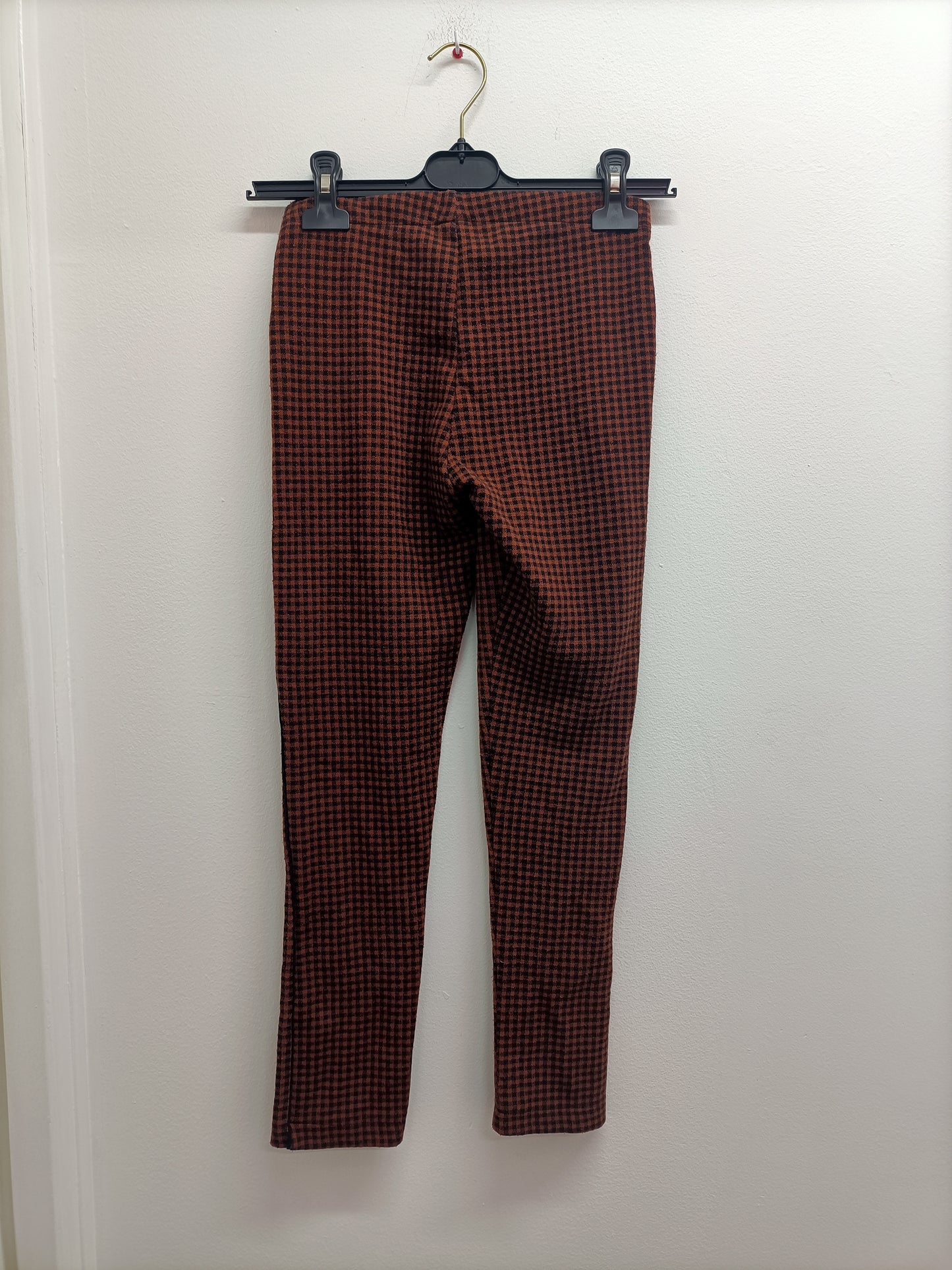 Jegging Zara Kids à carreaux marrons et noirs Taille 13/14 Ans