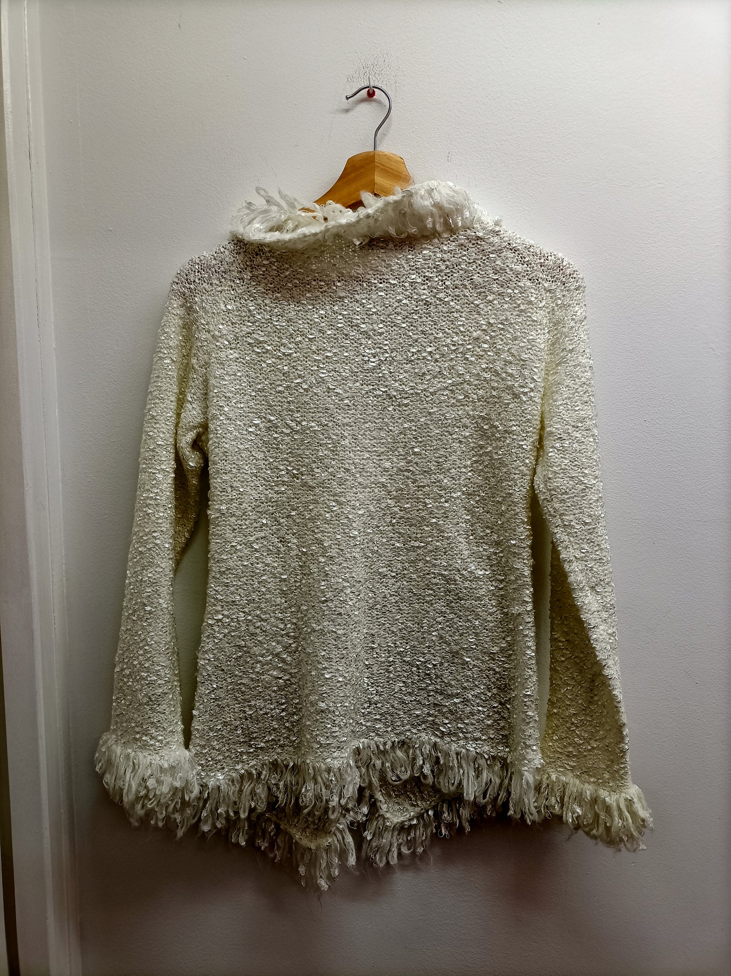 Pull asymétrique fantaisie Epoch & Line blanc Taille M/L