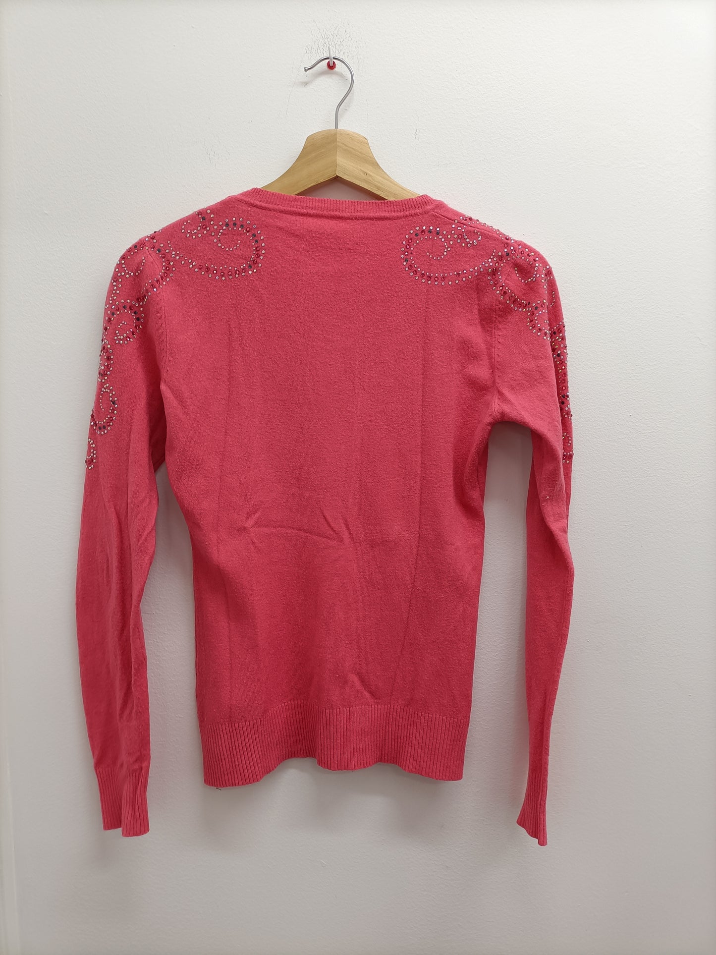 Pull fin avec strass corail Taille S