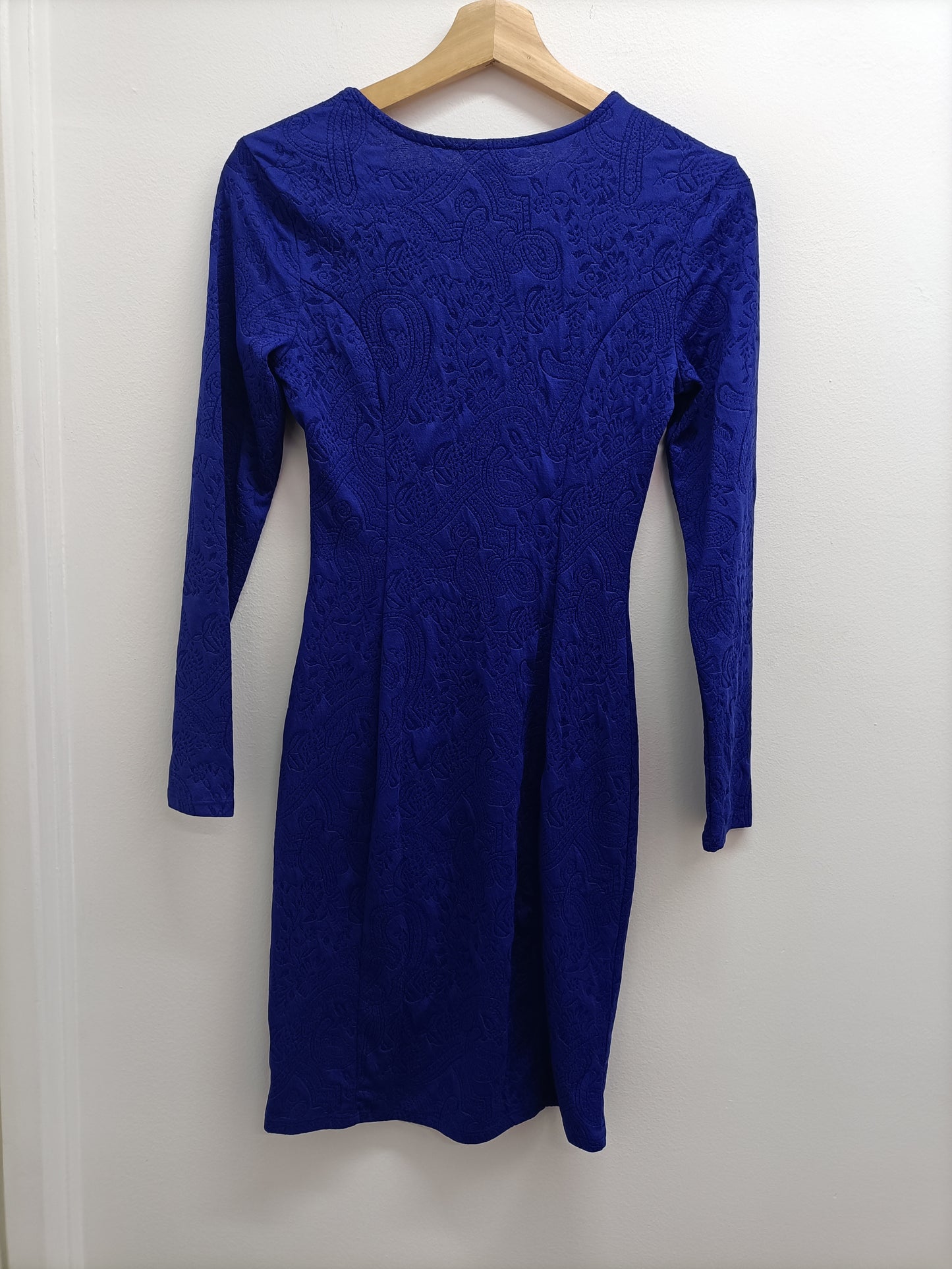 Robe manches longues H&M bleue à motifs Taille S