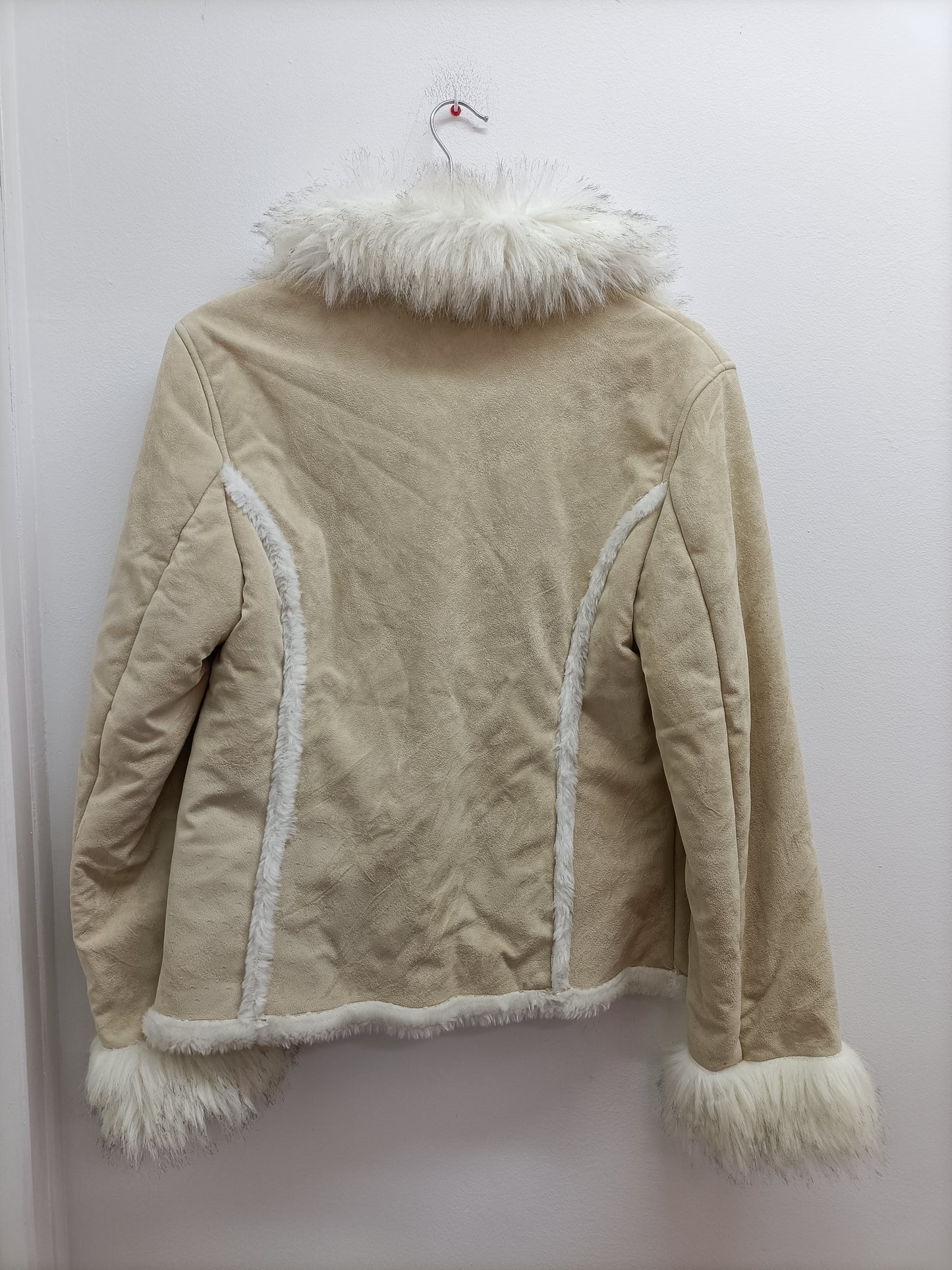 Manteau Mol'T beige avec fausse fourrure Taille L