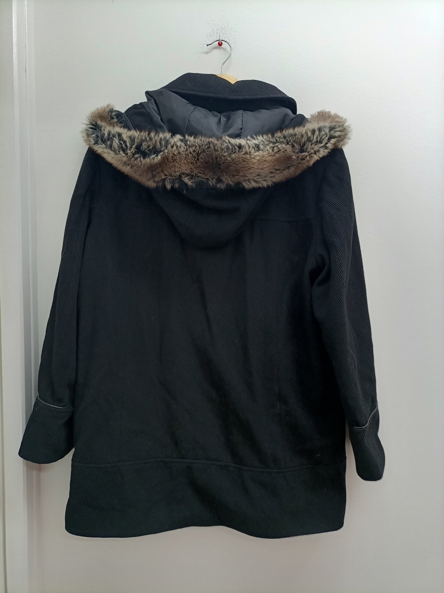 Manteau mi long avec capuche Scottage noir Taille XL