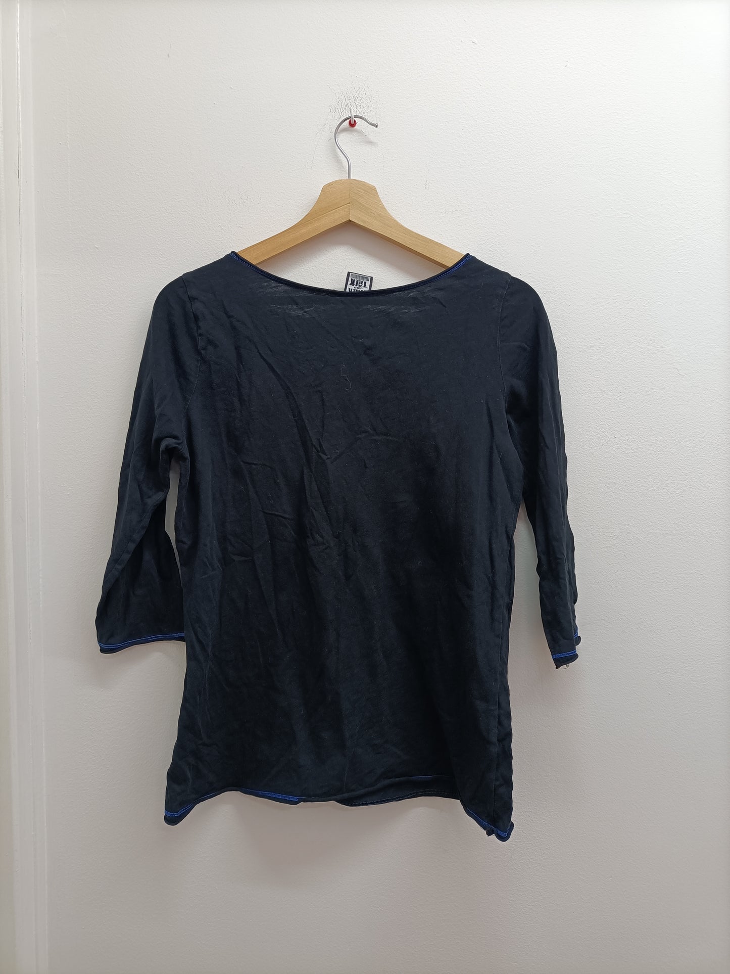 T-shirt manches 3/4 Walk and Talk noir avec impression Taille XL