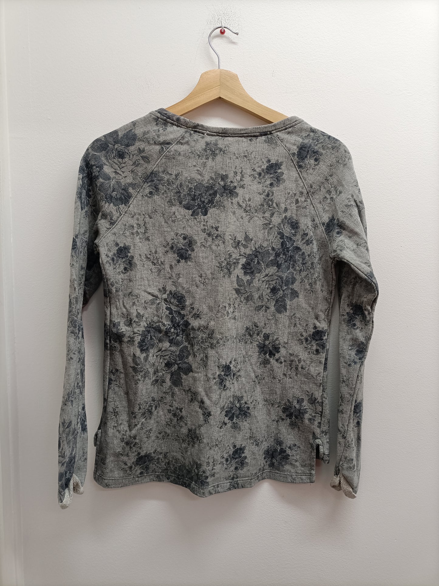 Sweat Promod gris fleuri Taille S