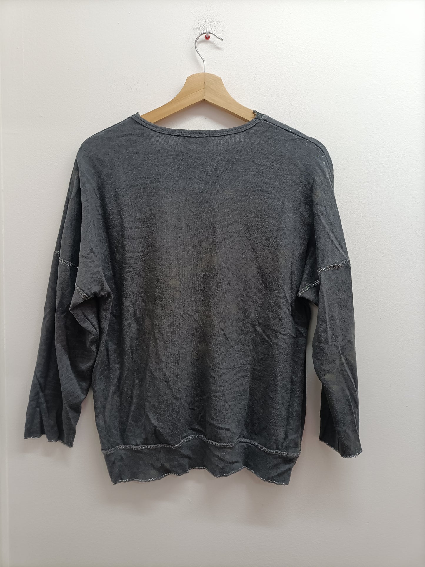 Pull fin manches 3/4 Sunny Studio gris argenté Taille L