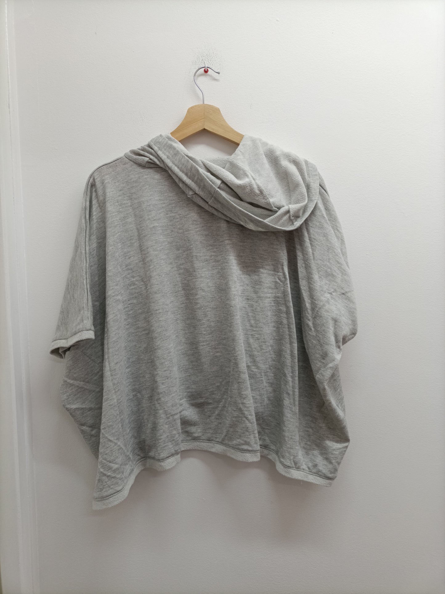 Sweat à capuche maches courtes Gold & Silver gris avec strass Taille Unique