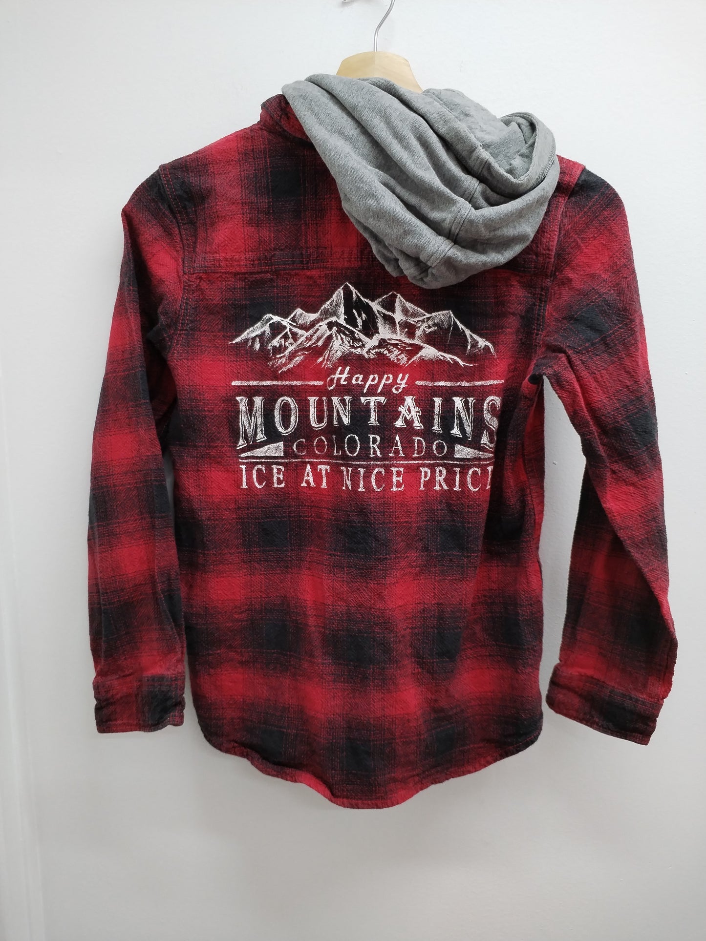 Veste chemise avec capuche L.O.G.G. rouge et noire Taille 11/12 Ans