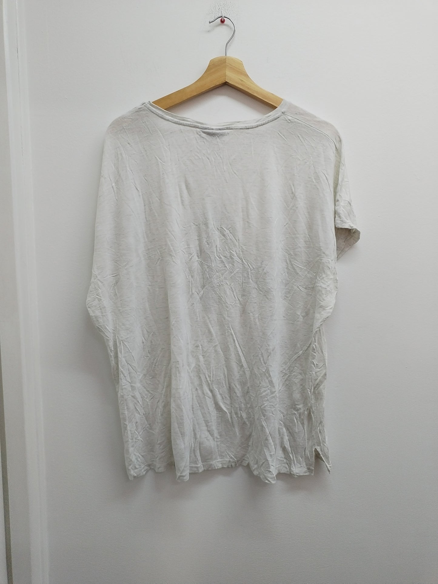 T-shirt Canda blanc chiné avec sequins Taille XL
