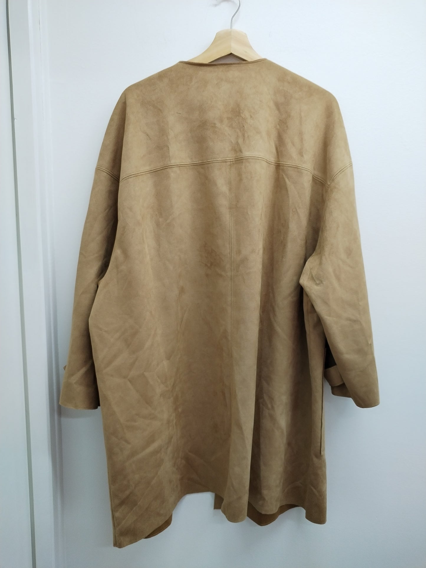 Veste mi-saison El Corte Inglés marron clair effet "peau de pêche" Taille 2XL/3XL