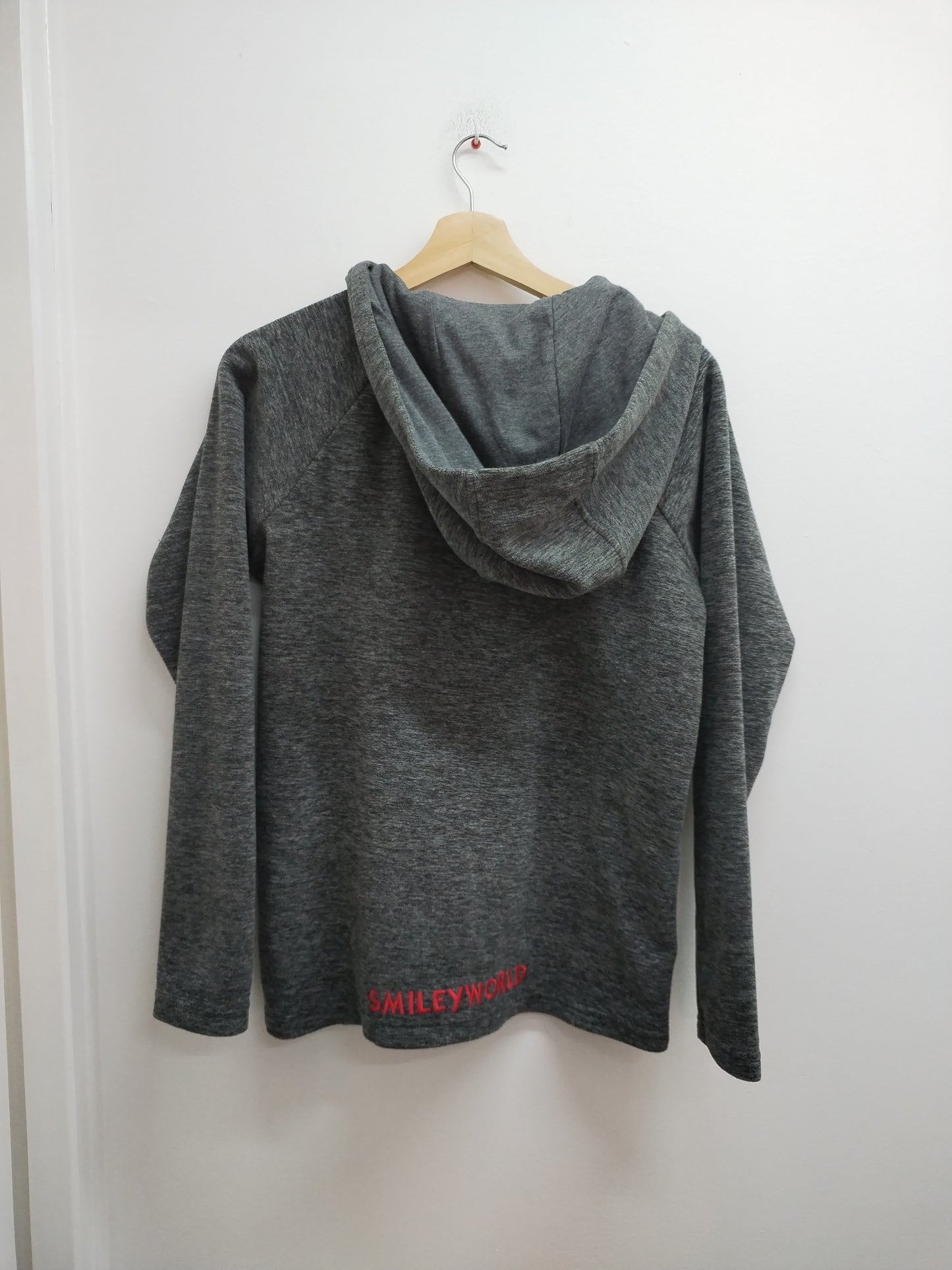 Sweat polaire à capuche Smiley World gris Taille 14 Ans