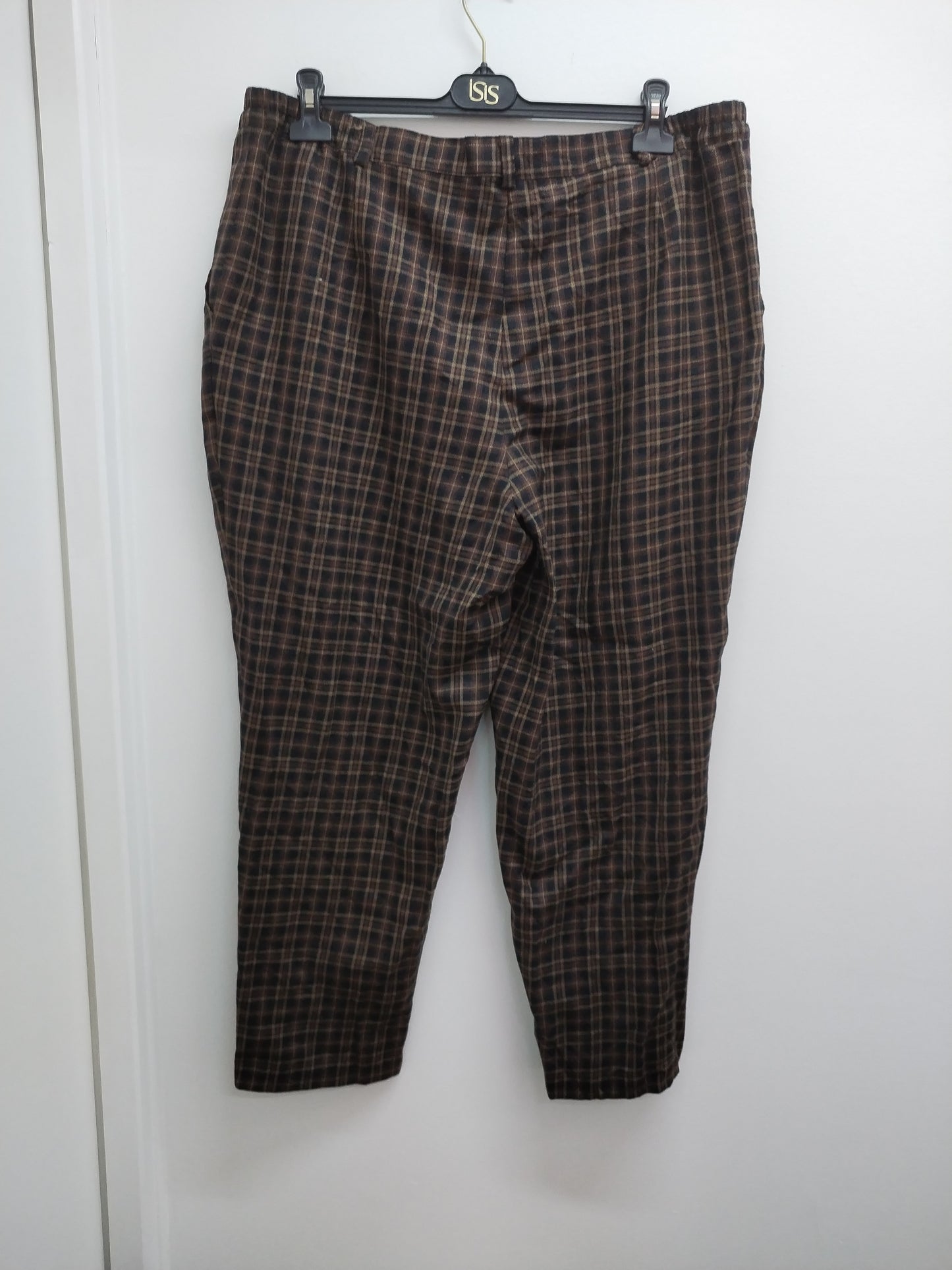 Pantalon Atelier Création GS marron à carreaux Taille 50