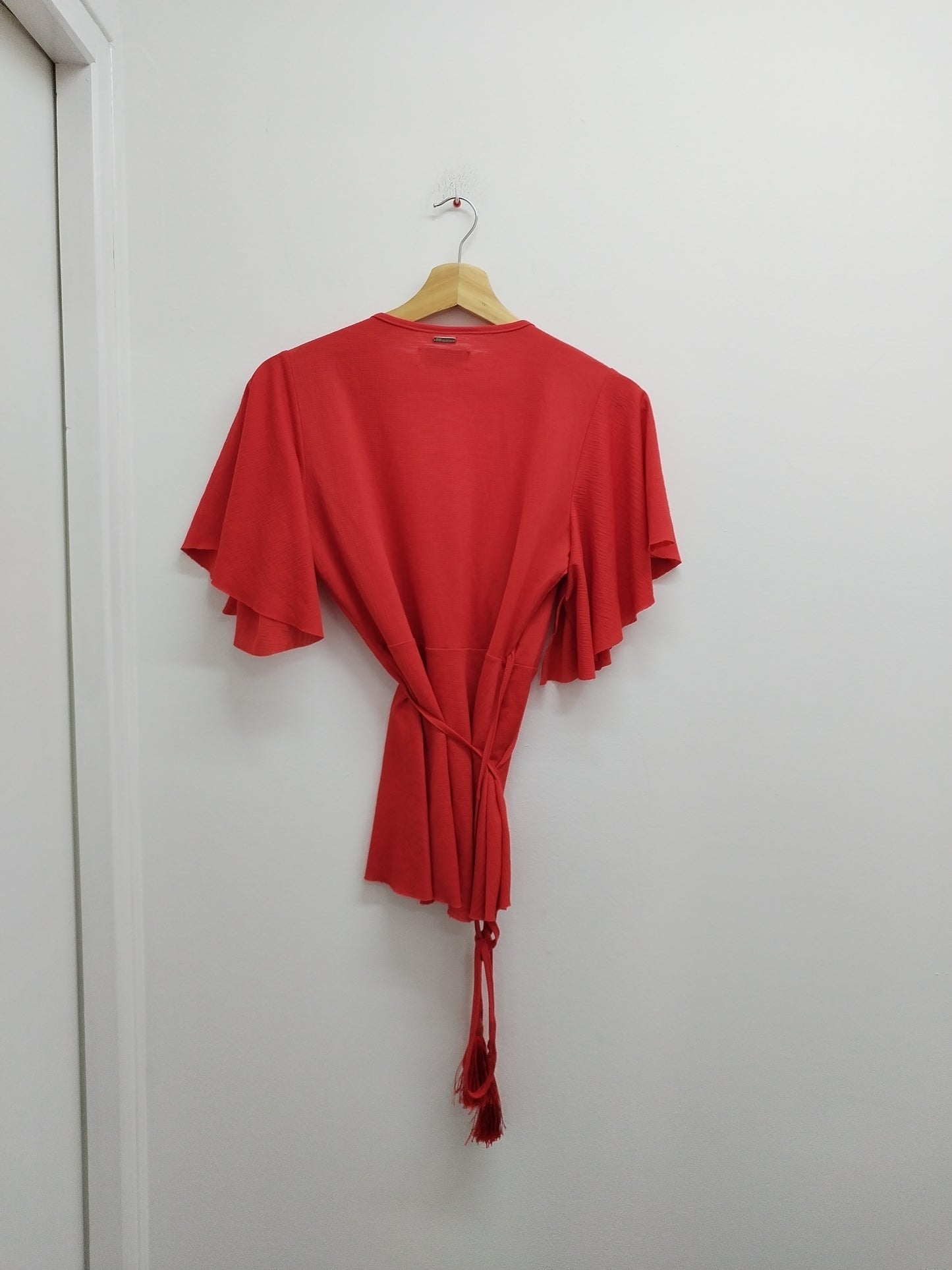 Tunique cache-cœur manches courtes BSB Collection rouge Taille S