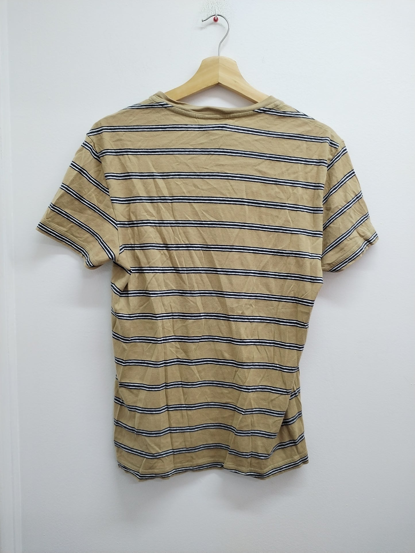 T-shirt Lacoste beige rayé Taille S