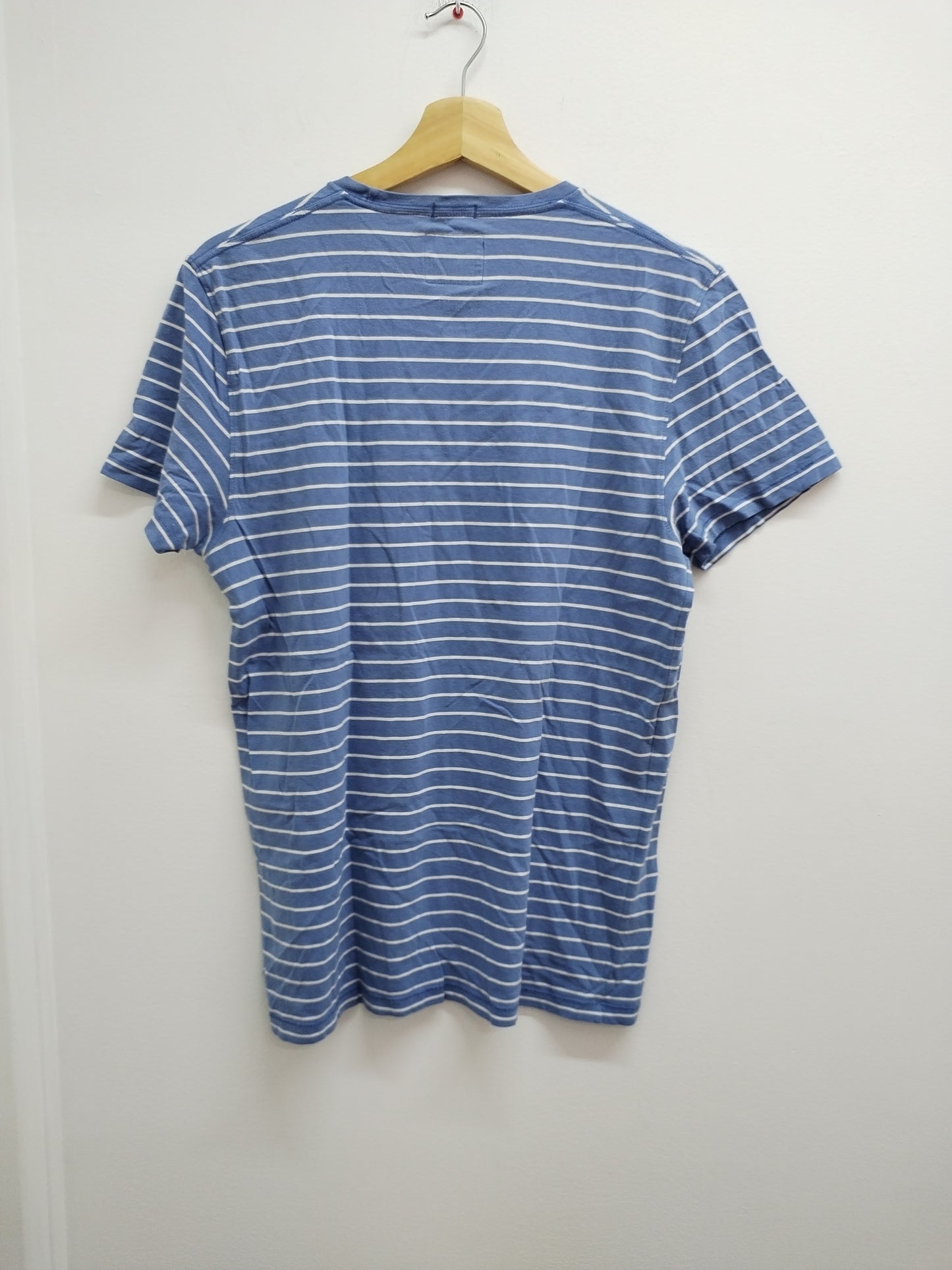 T-shirt Abercrombie & Fitch bleu rayé blanc Taille S