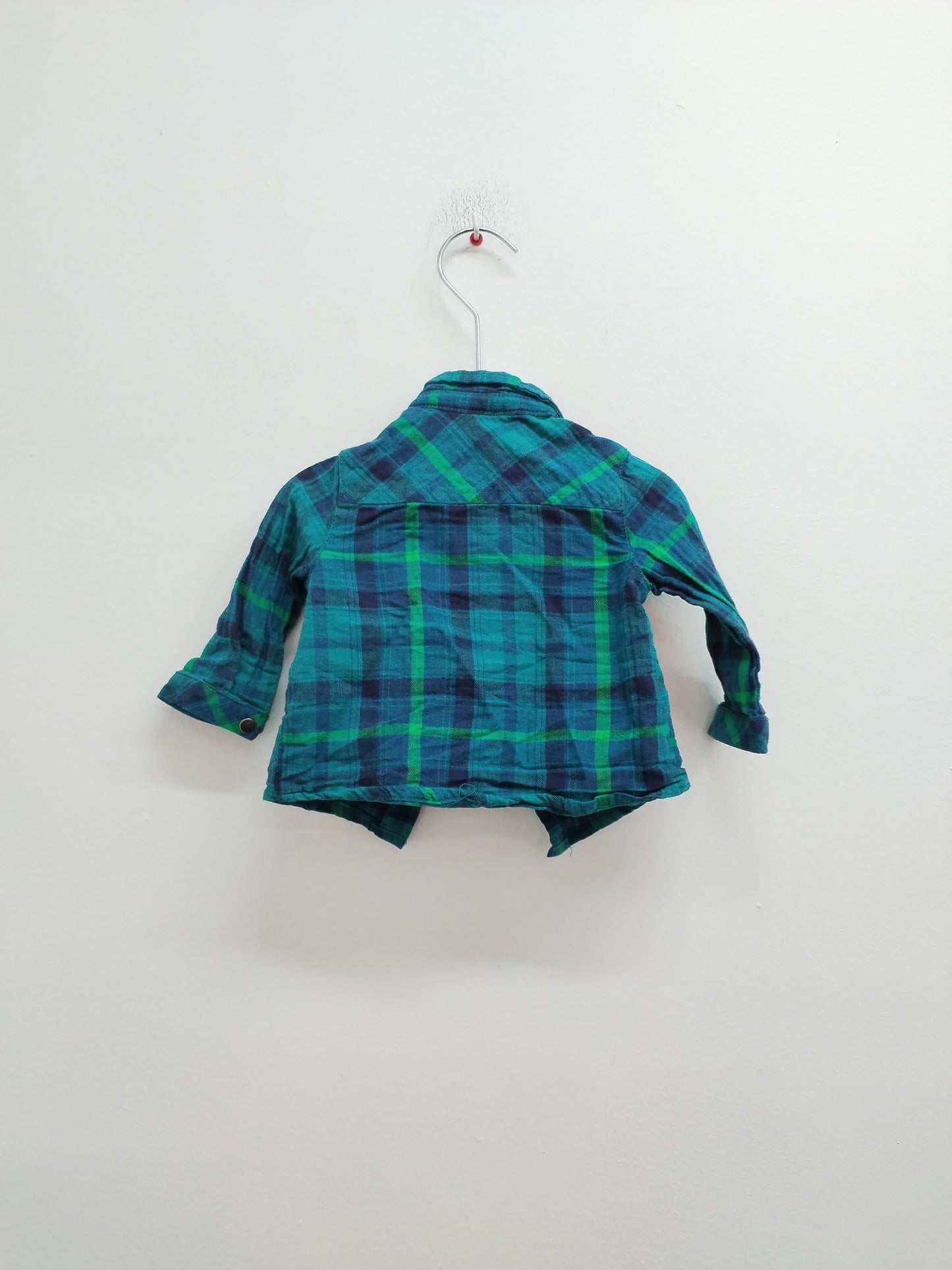 Chemise DPAM verte à carreaux Taille 3 Mois