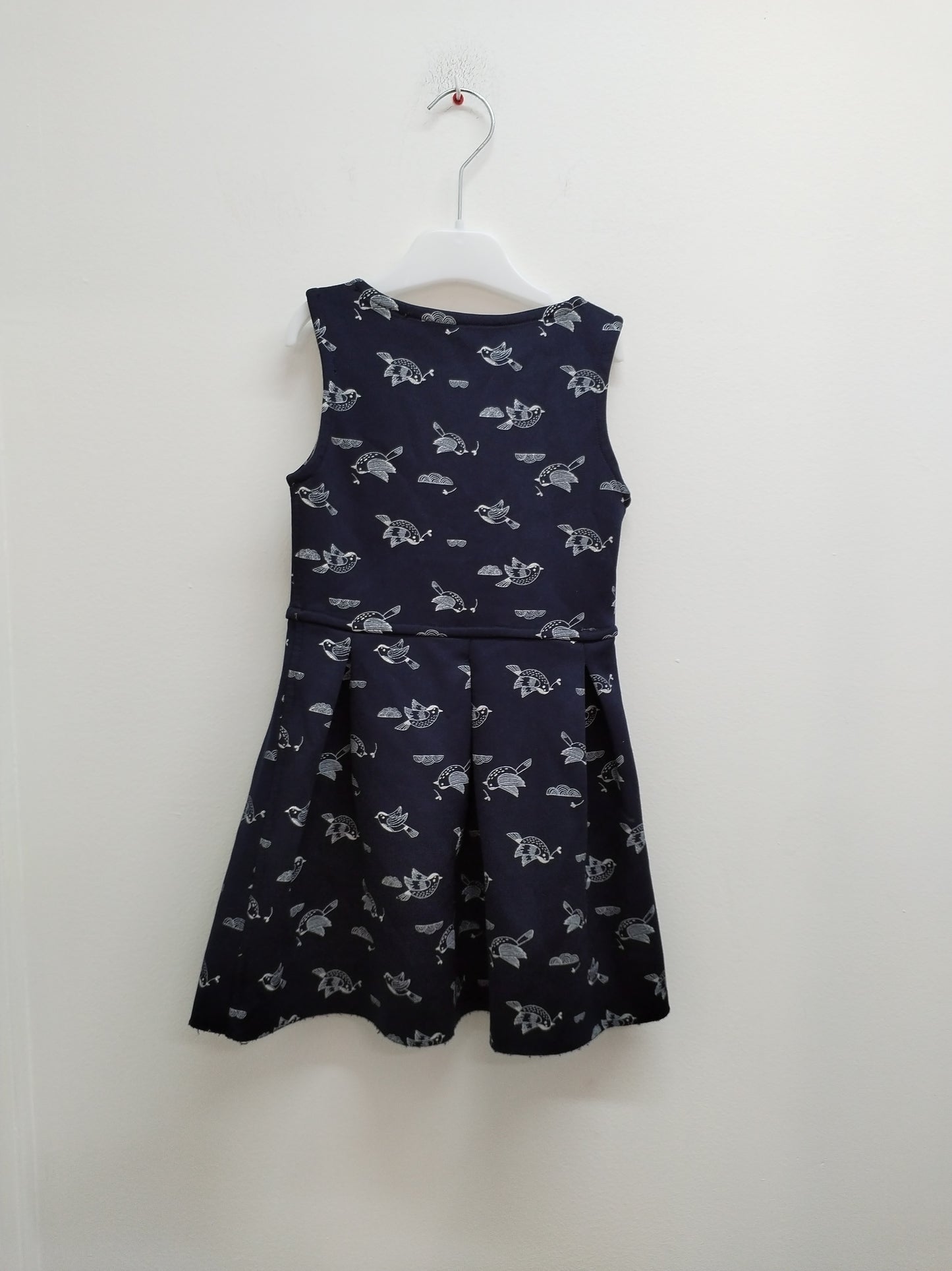 Robe sans manche réversible grise et bleue à motifs Taille 4/5 Ans