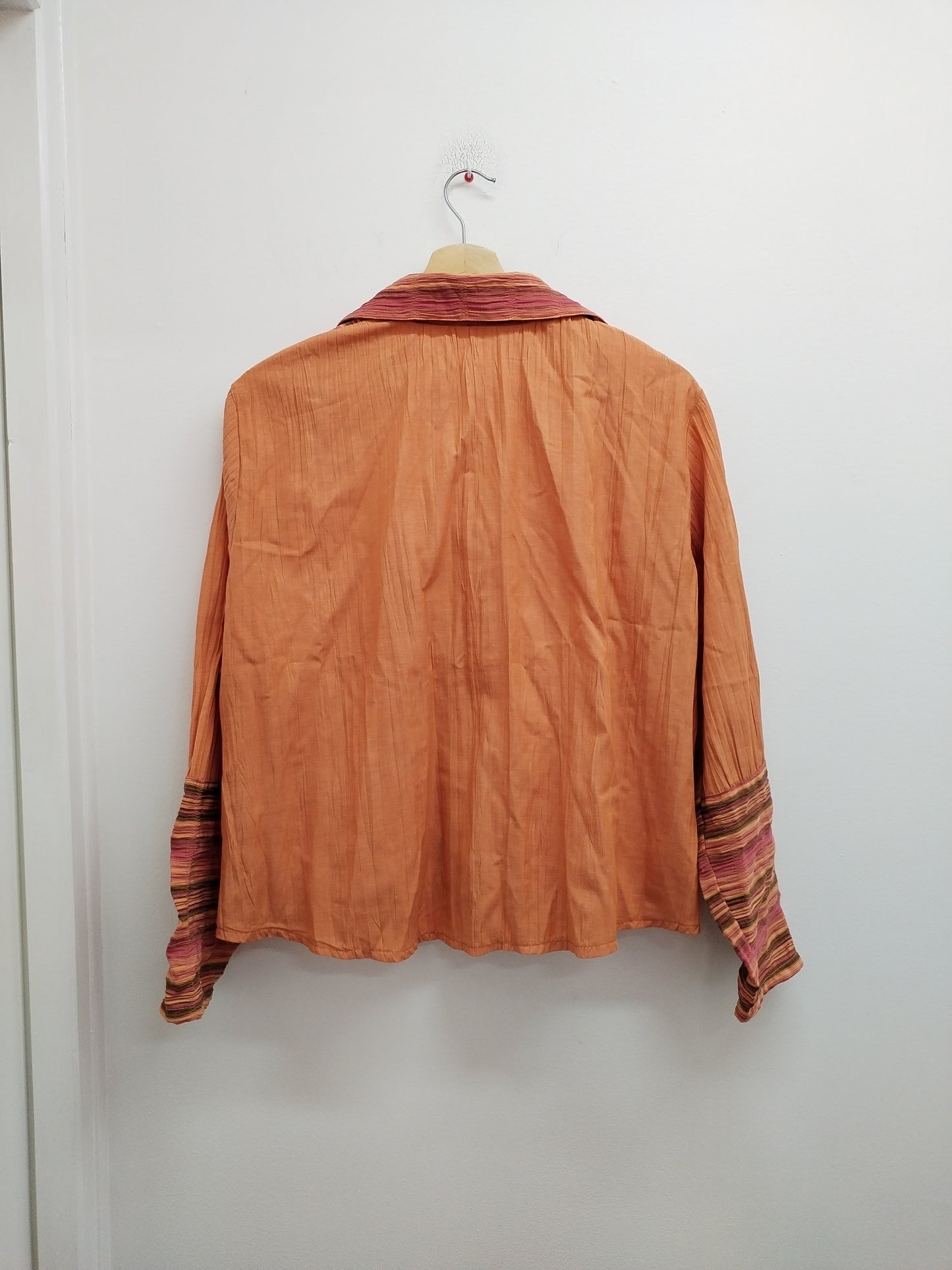 Chemise Patrice Bréal orange rayée Taille 44