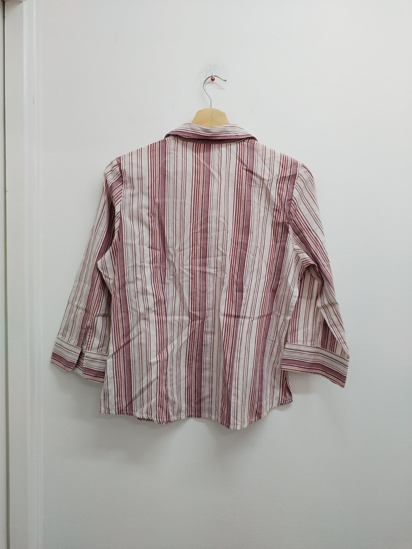 Chemise manches 3/4 Pimkie blanche rayée Taille 40