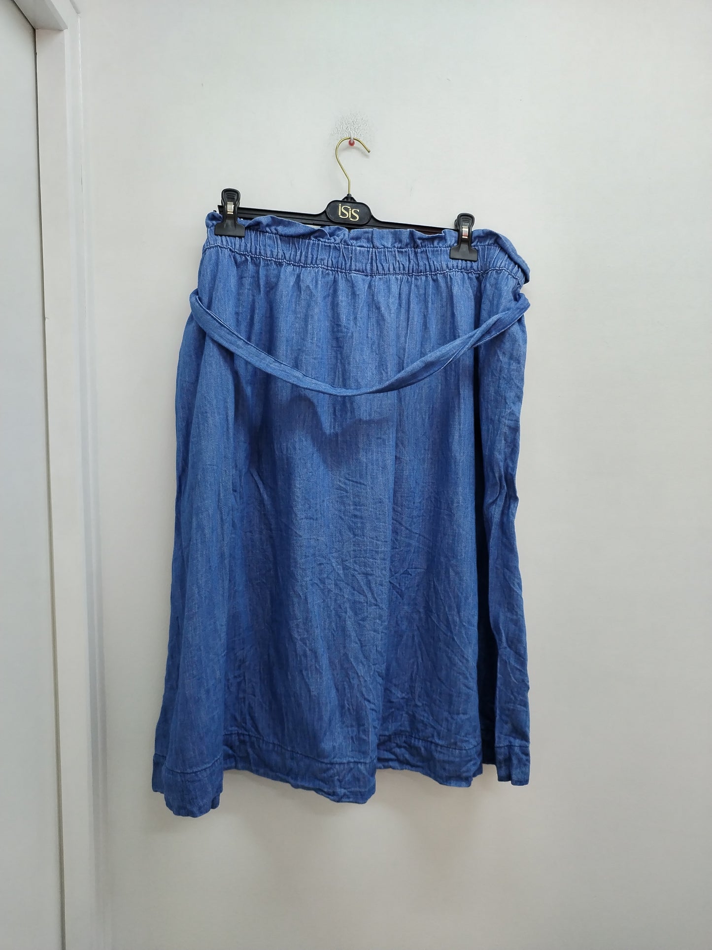 Jupe mi-longue Gémo bleue jeans Taille 54