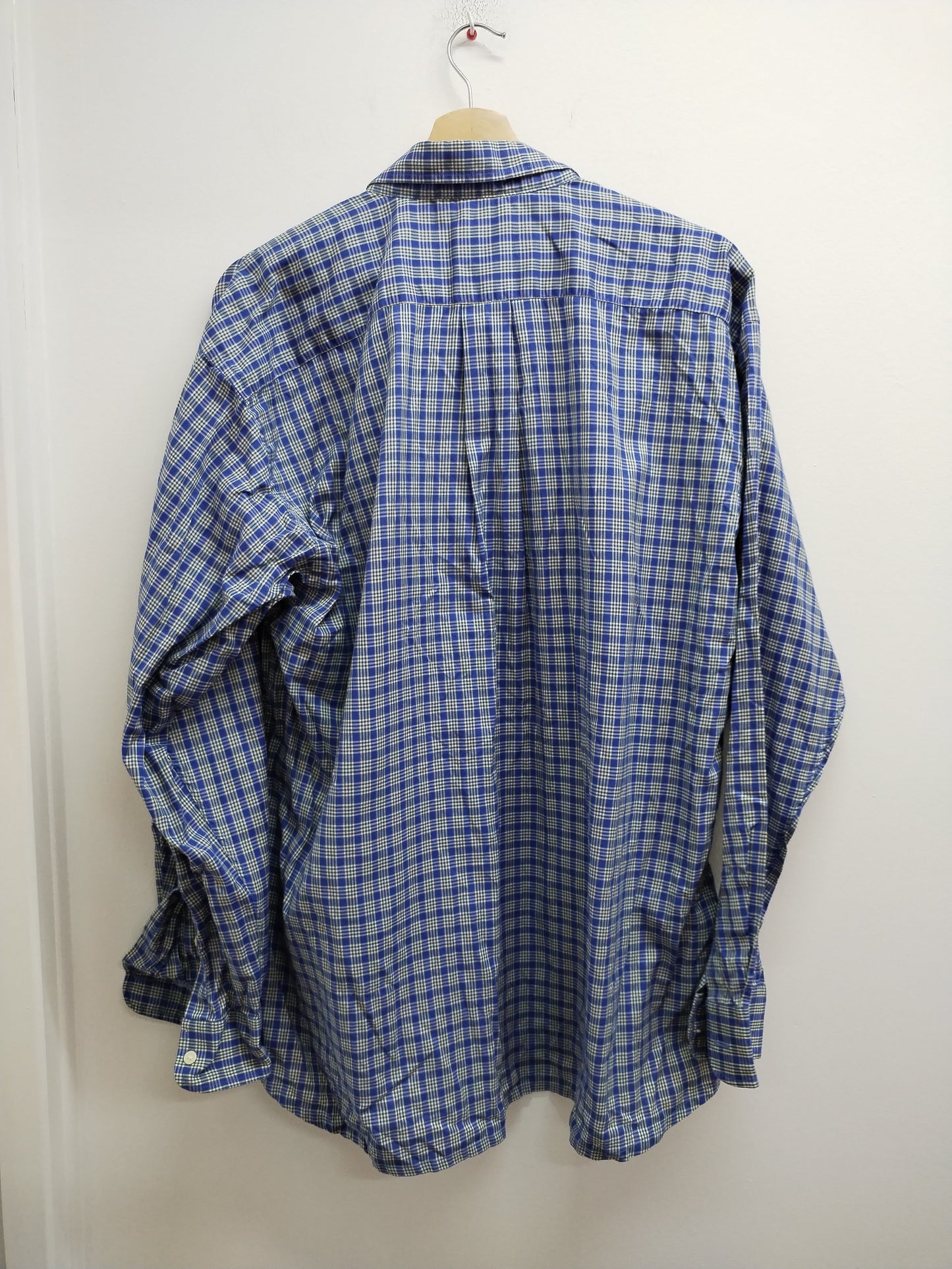 Chemise manches longues Bruce Field bleue à carreaux Taille L