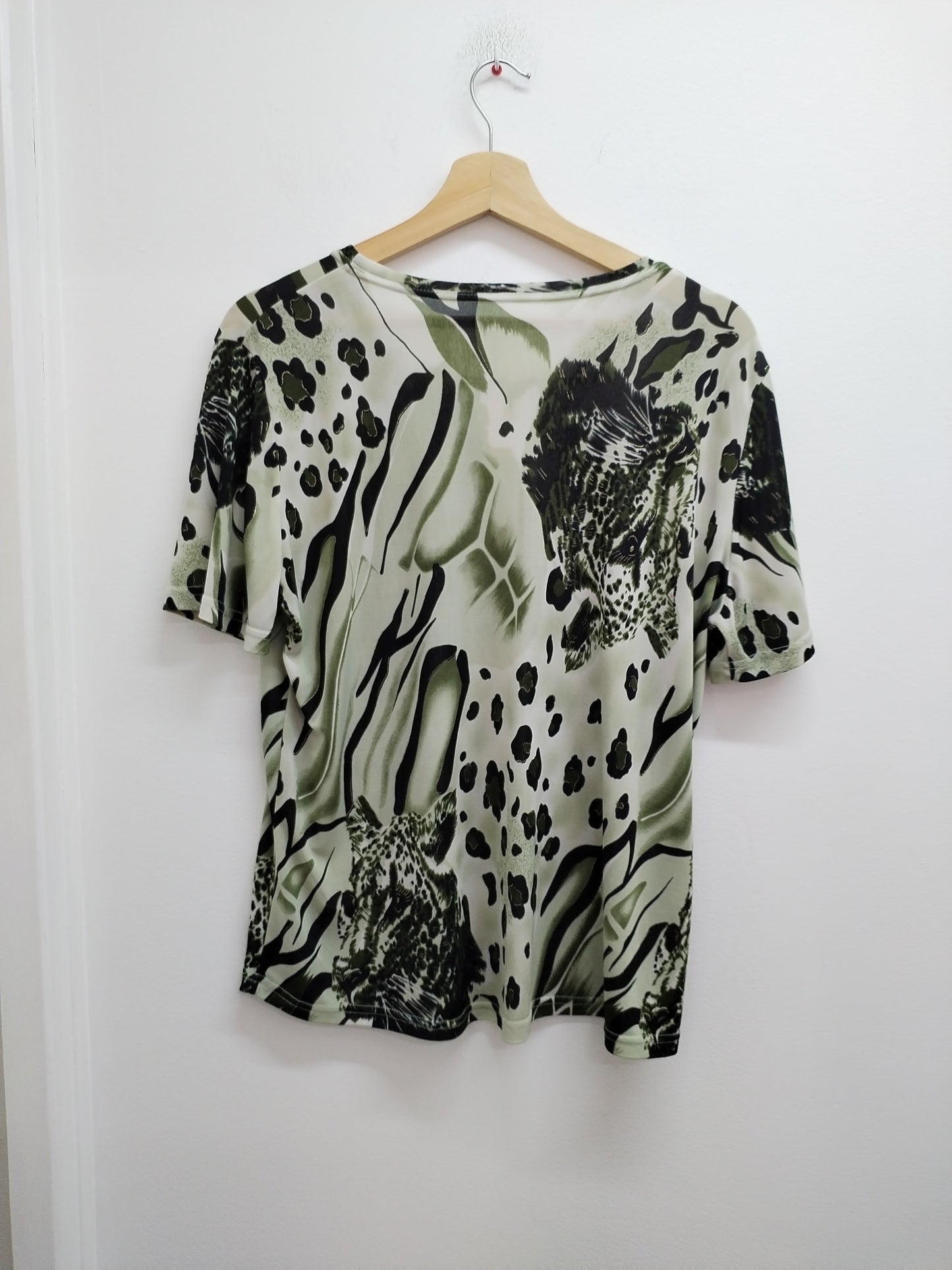 T-shirt imprimé beige et kaki Taille XL