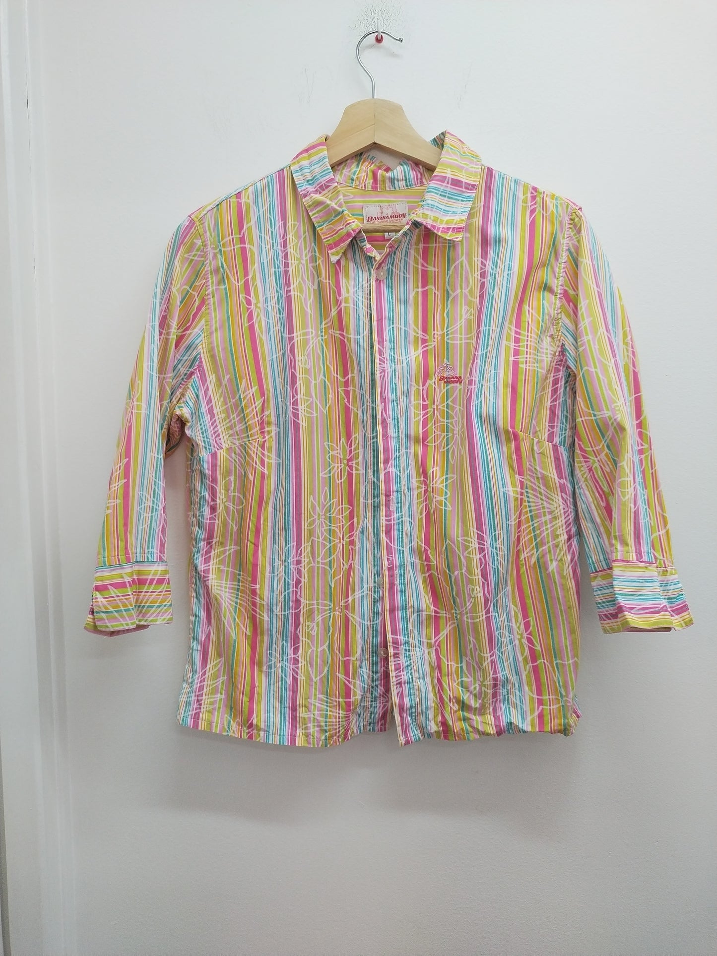Chemise Banana Moon rayée muticolore Taille L