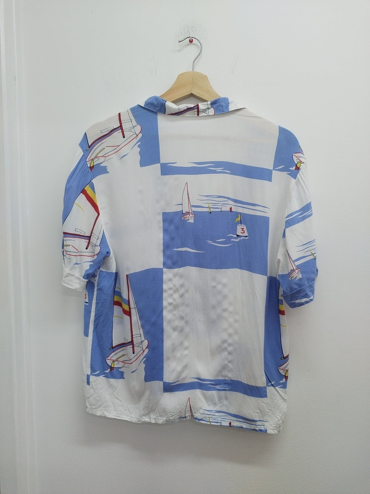 Chemise manches courtes blanche imprimée Taille M