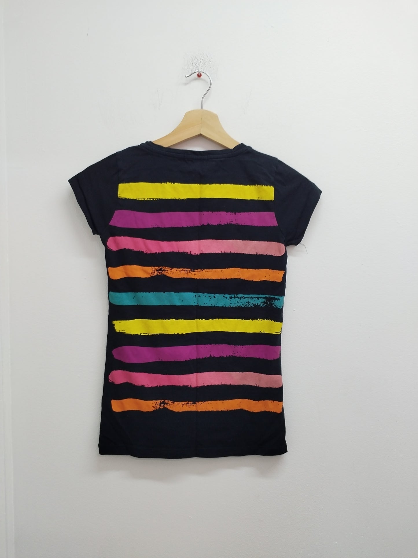 T-shirt Little Marcel noir rayé multicolore Taille 12 Ans