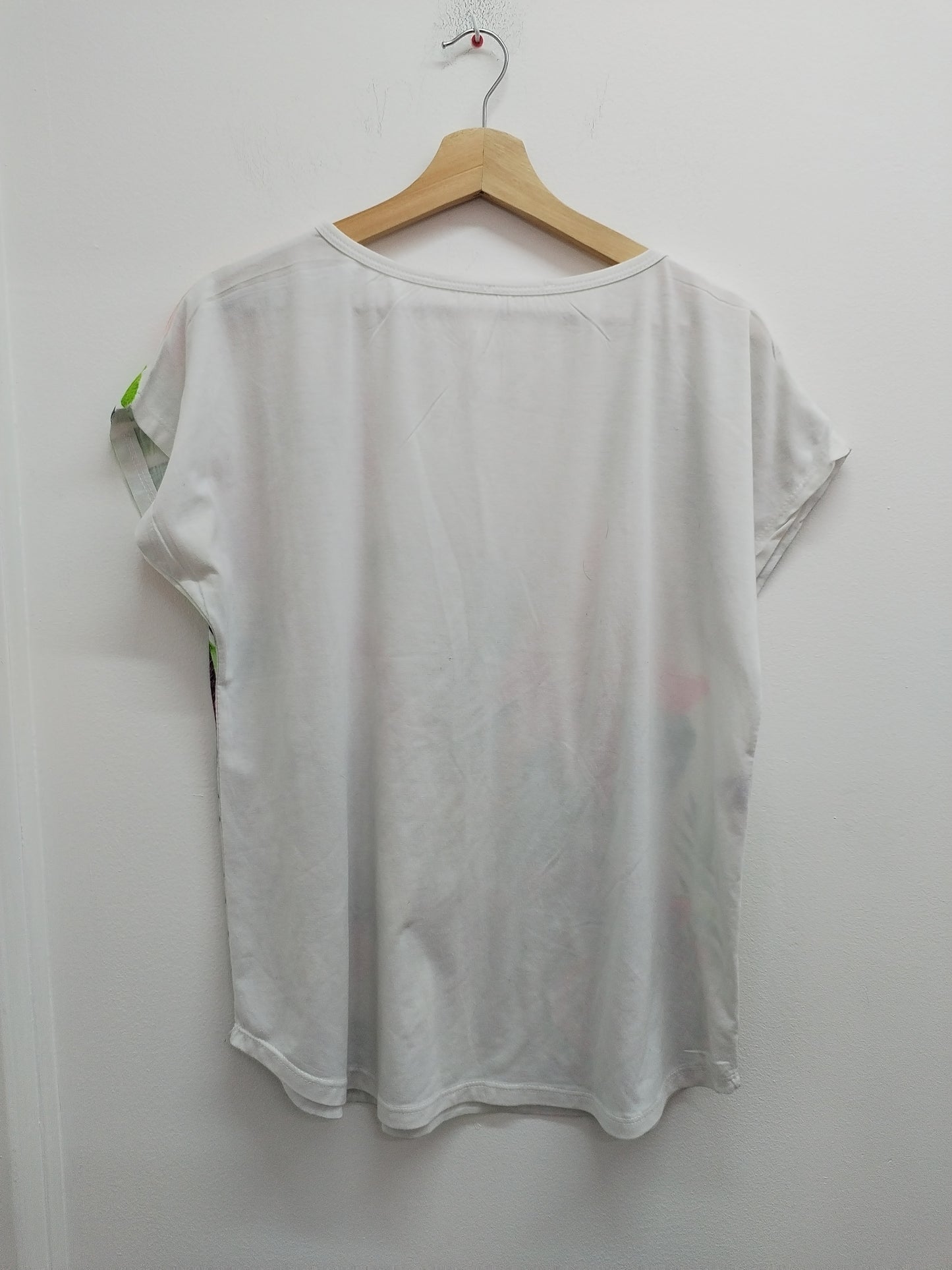 T-shirt blanc fleuri Taille XL