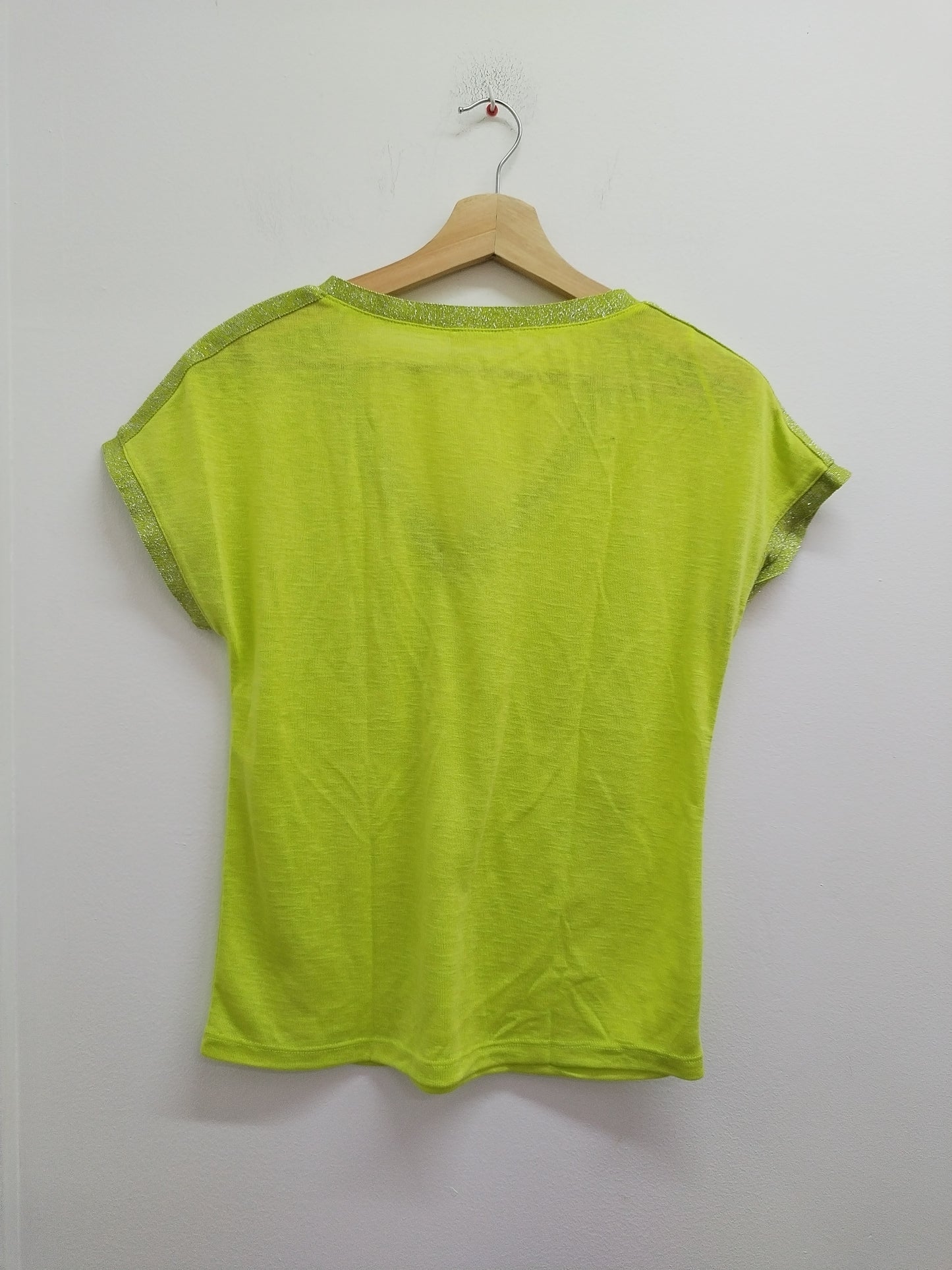 T-shirt Cache-Cache vert avec liseré argenté Taille S