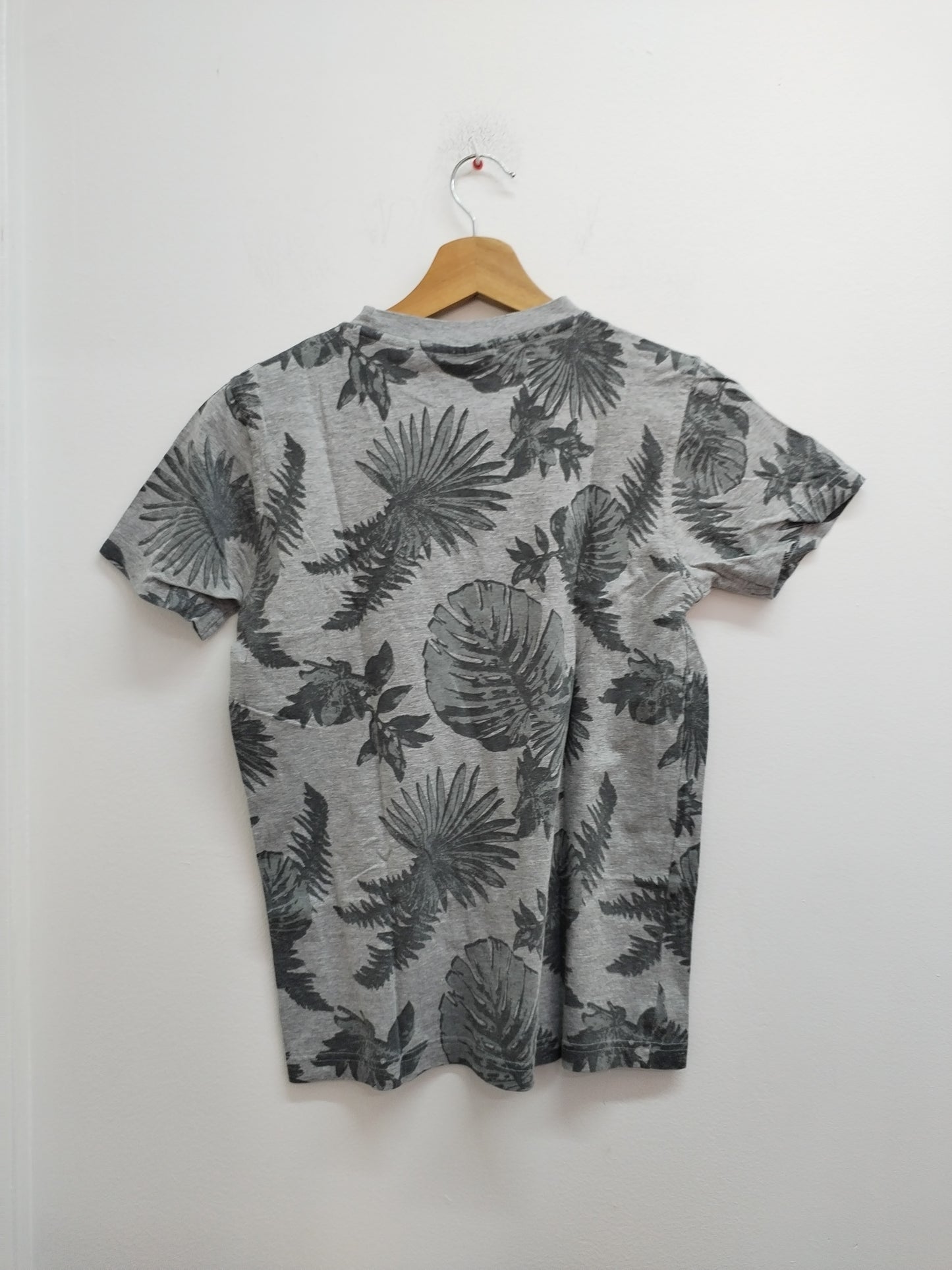 T-shirt Knot So Bad gris à motifs feuilles Taille 12 Ans