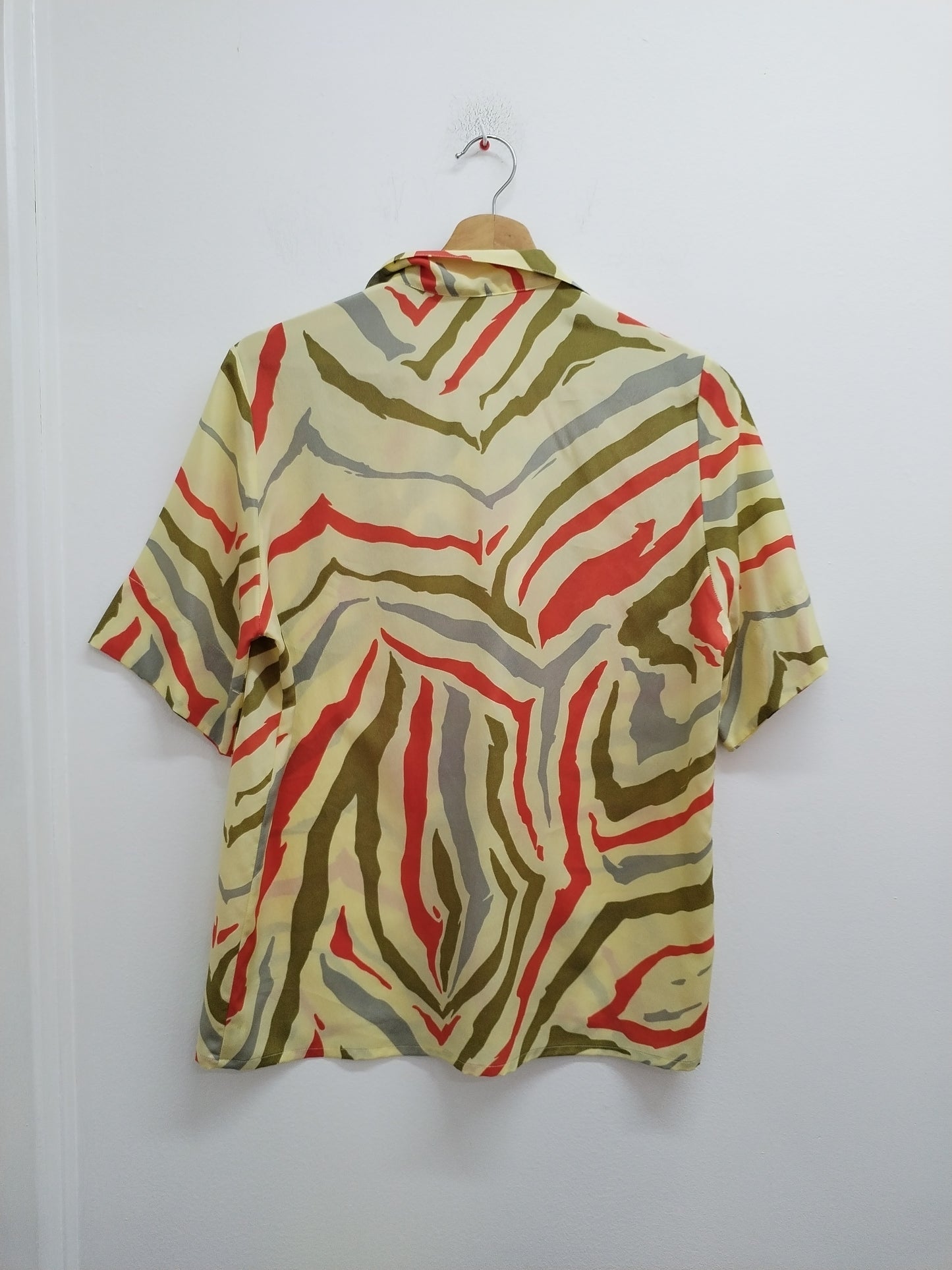 Chemise manches courtes beige rayée Taille M