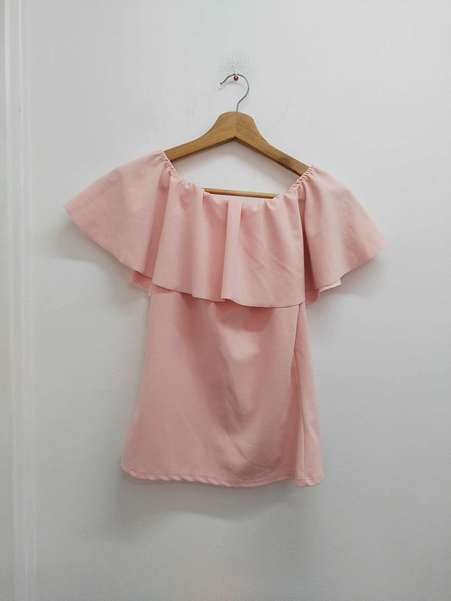 Tunique sans manche avec volant rose Taille S