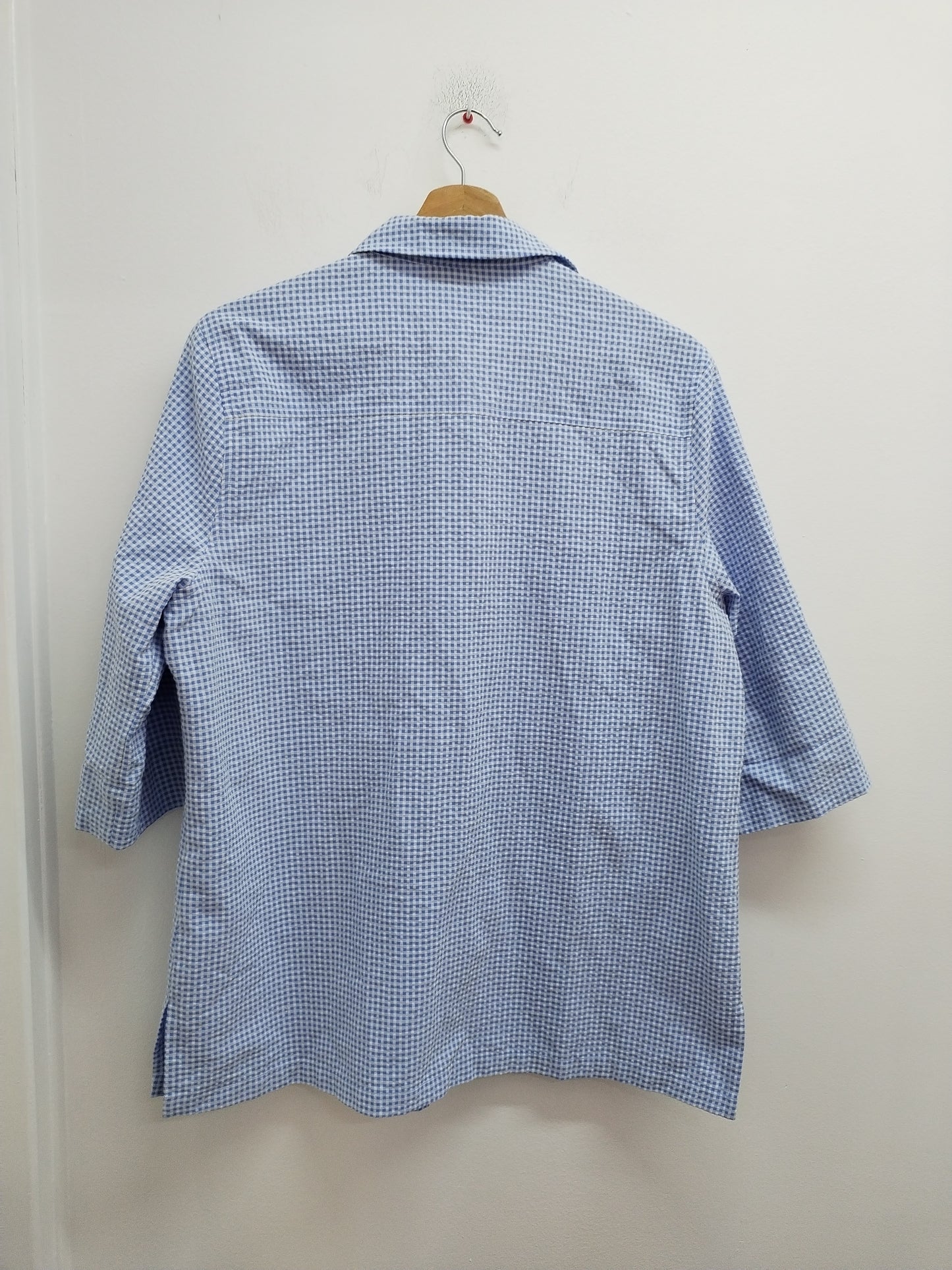 Chemise manches courtes Fair Lady à carreaux bleus et blancs Taille 42