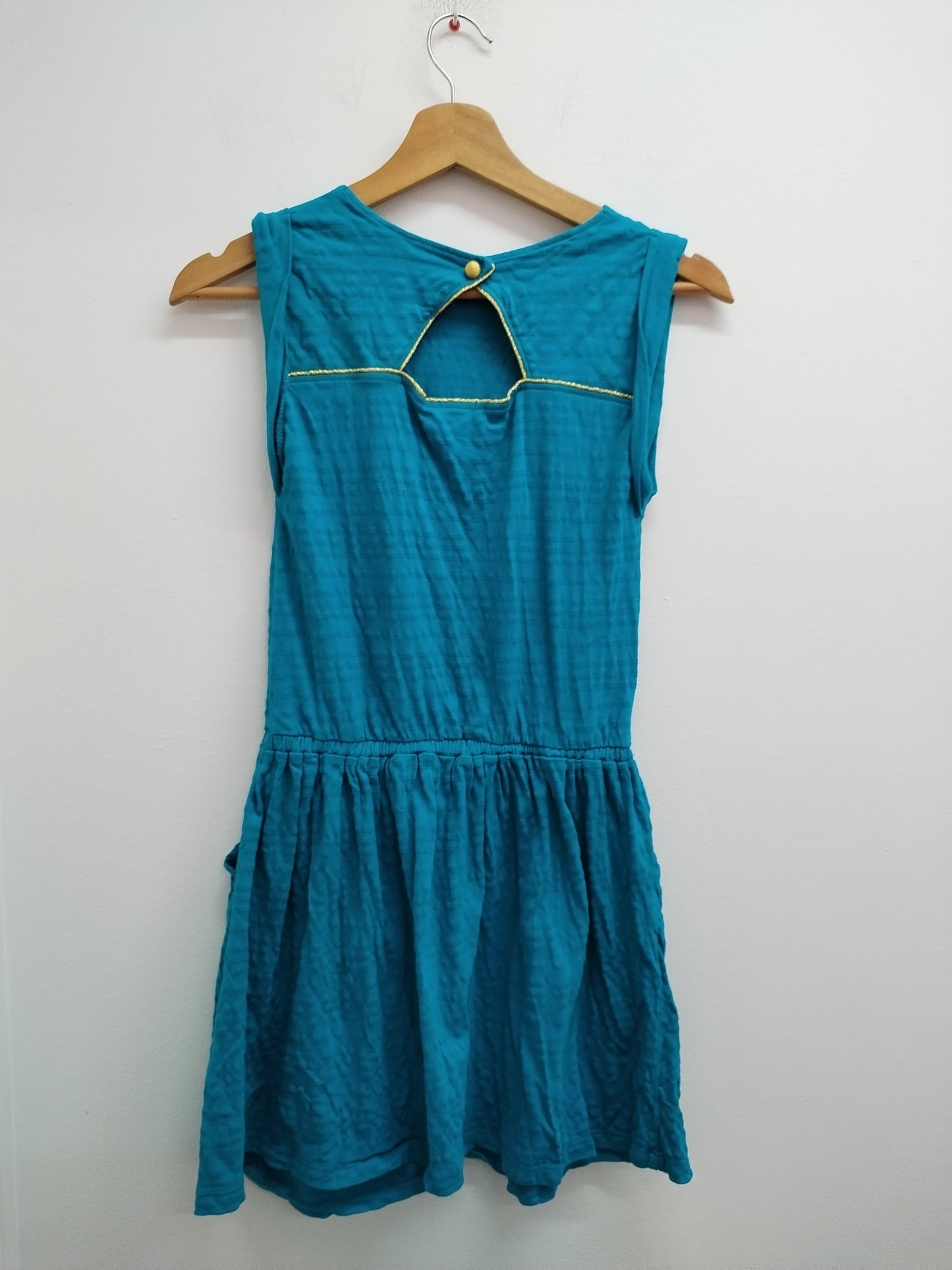 Robe manches courtes Kiabi bleue verte Taille 10 Ans